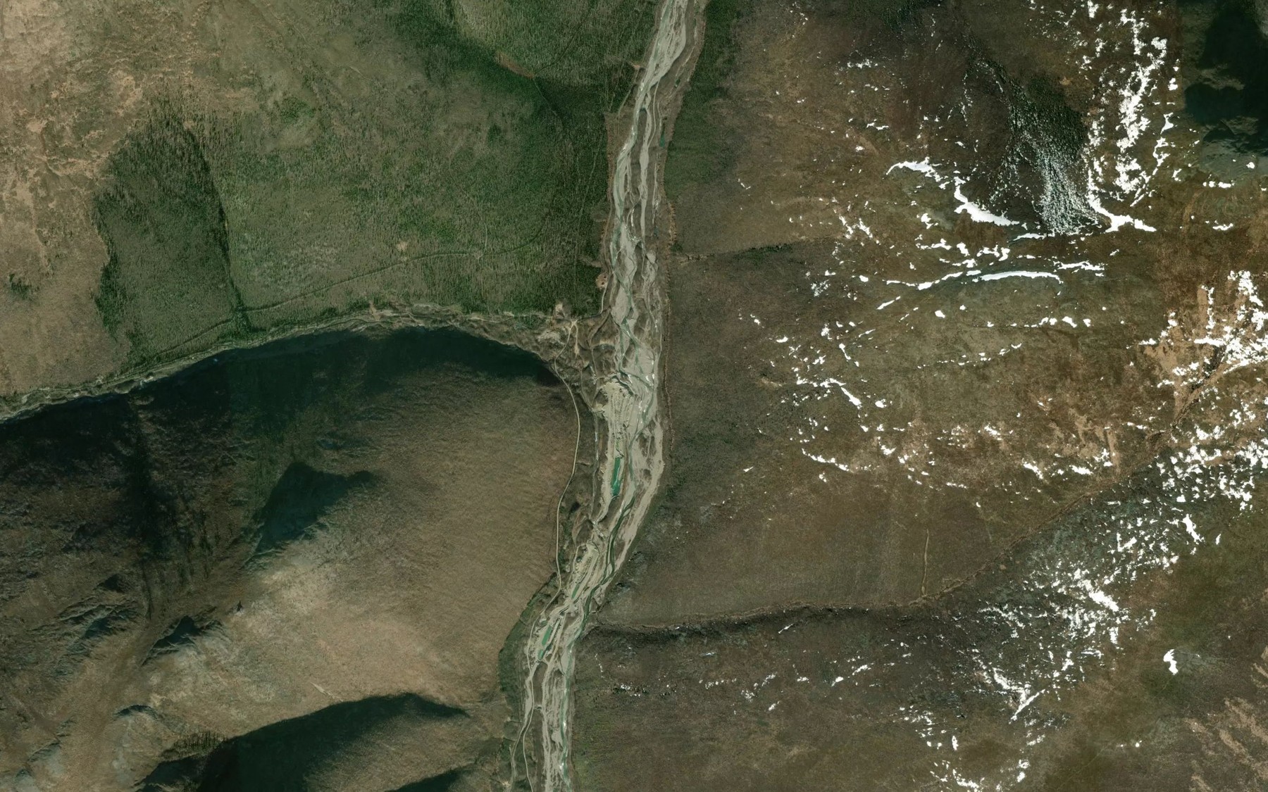 Satellite map of the Deep Creek