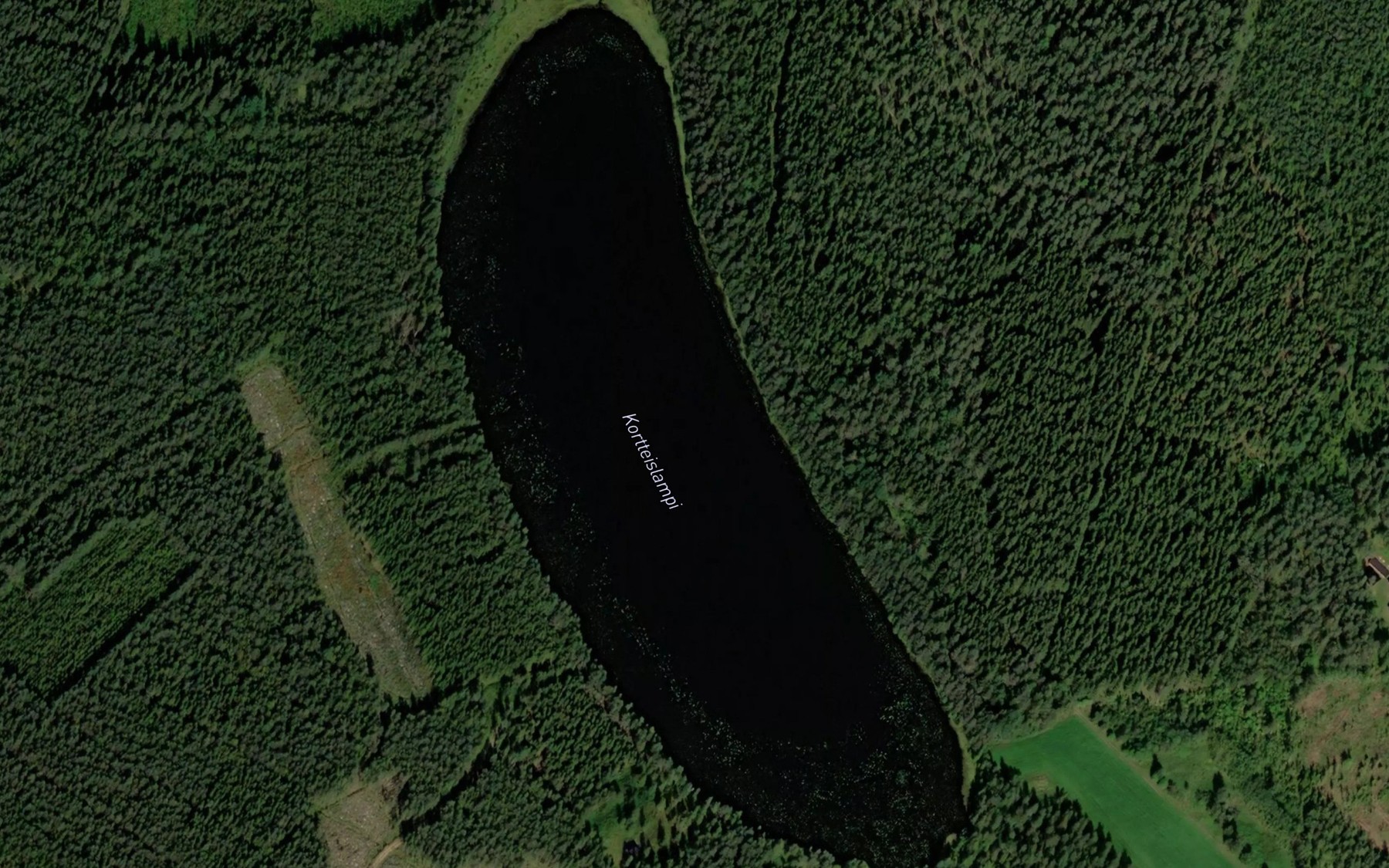 Satellite map of the Kortteislampi