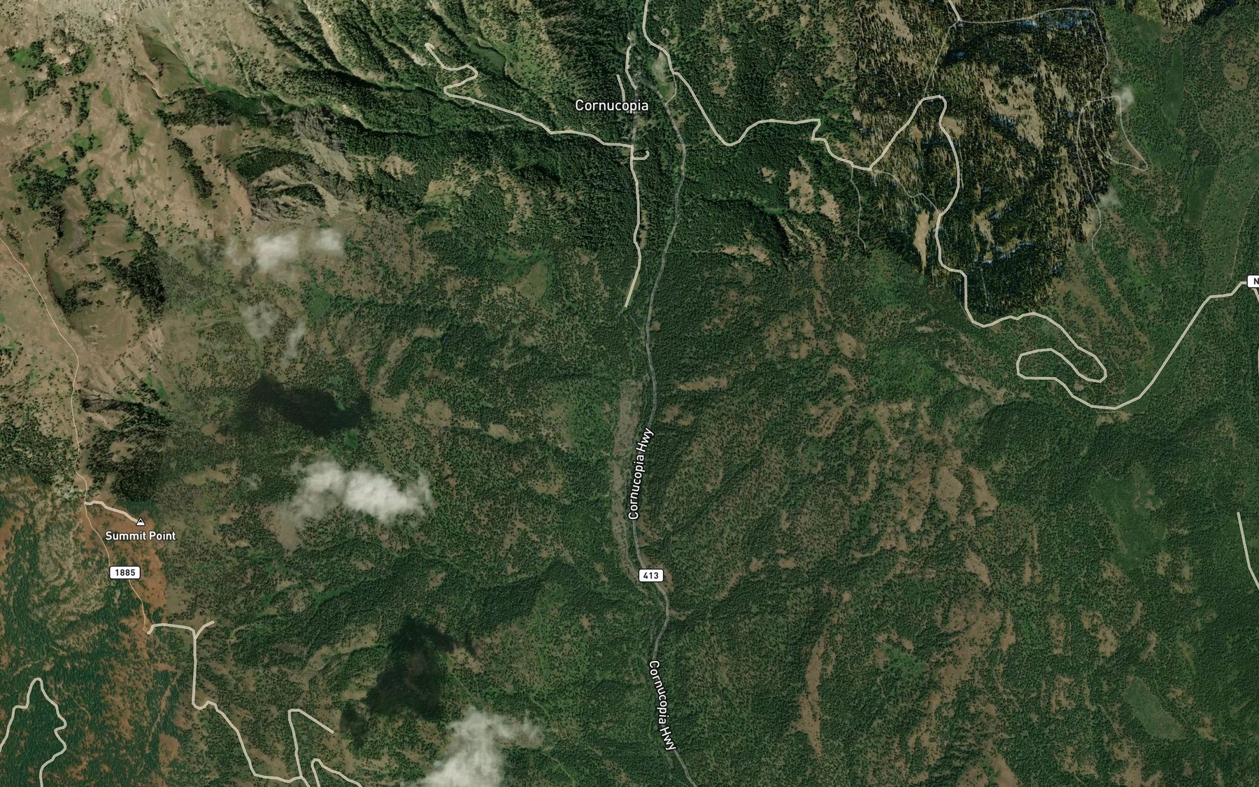Satellite map of the Deep Creek