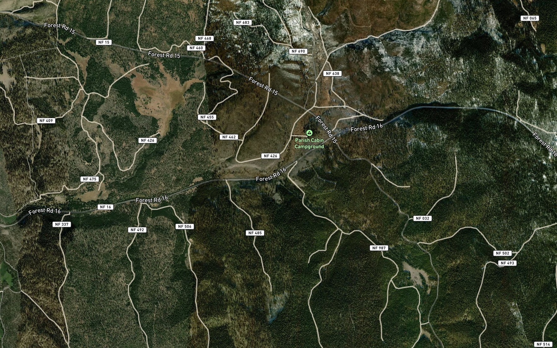 Satellite map of the Little Bear Creek