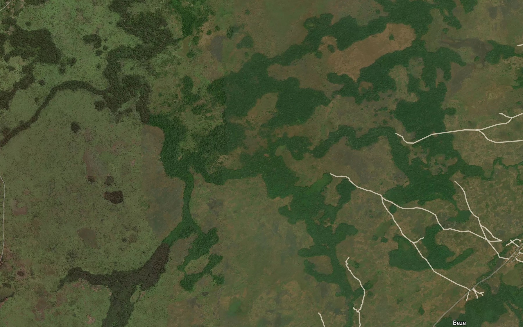Satellite map of the Gapoga