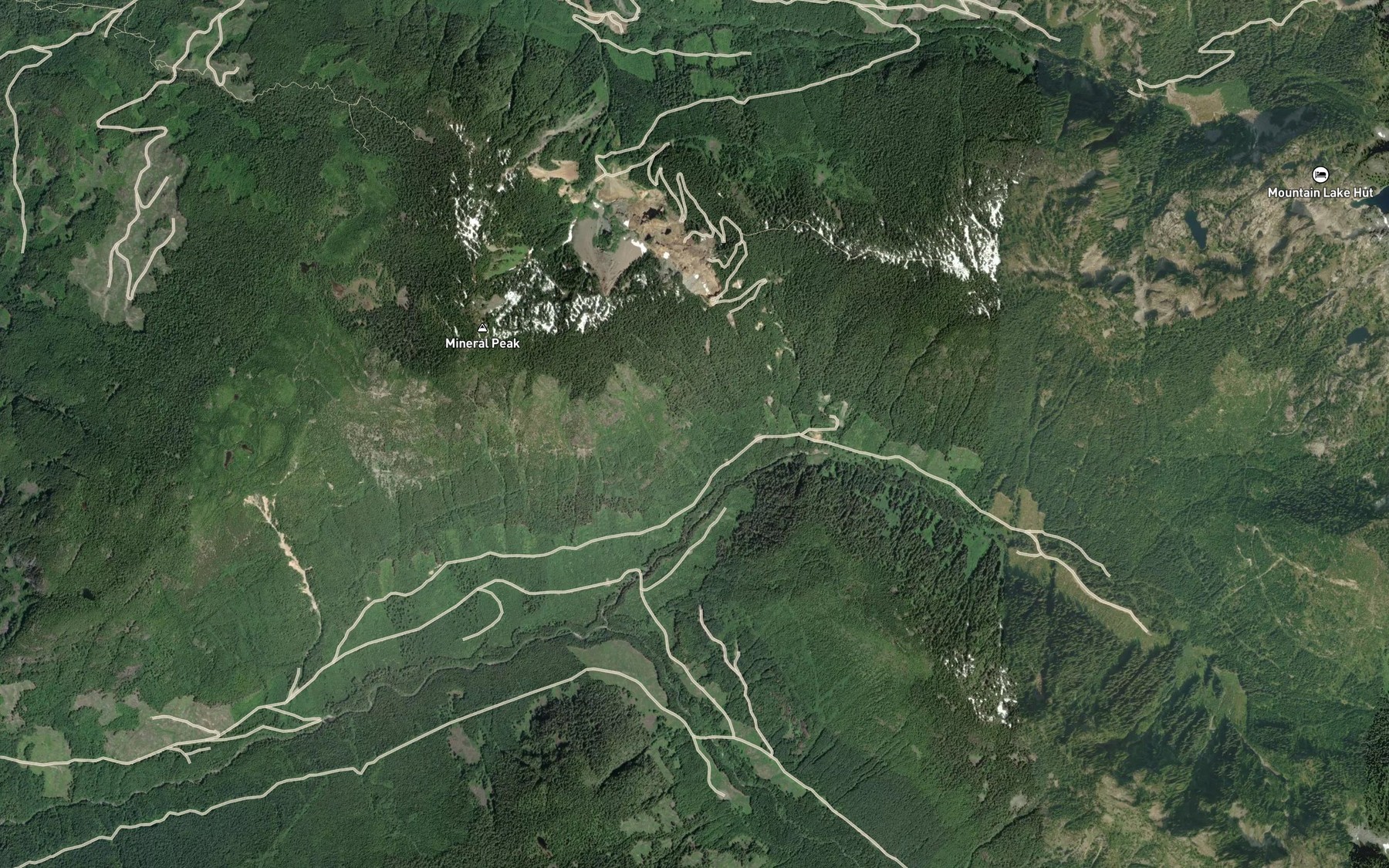 Satellite map of the Empress Creek