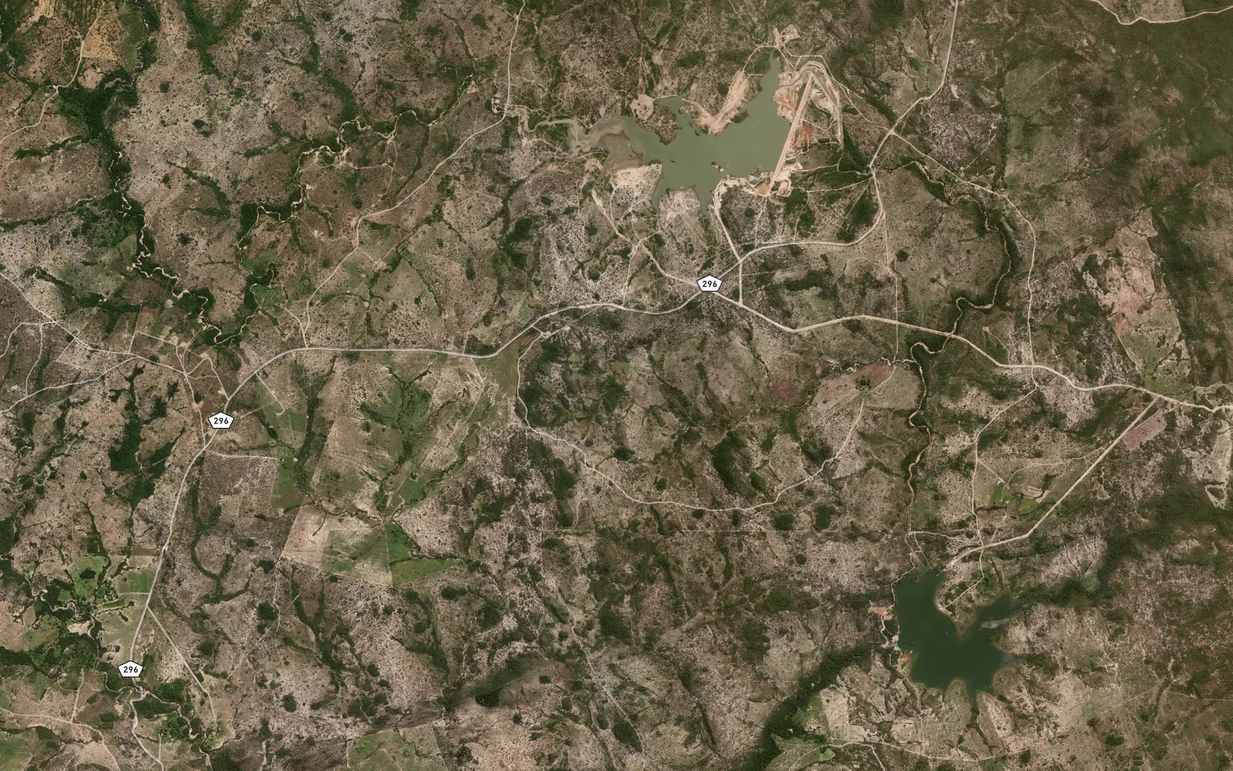 Satellite map of the Corrego Salobro