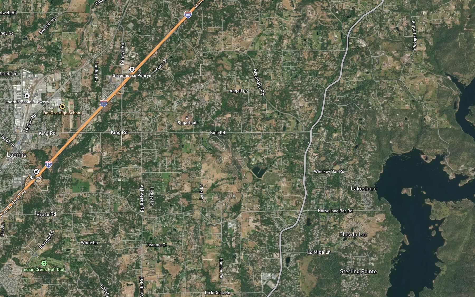Satellite map of the Barton Canal