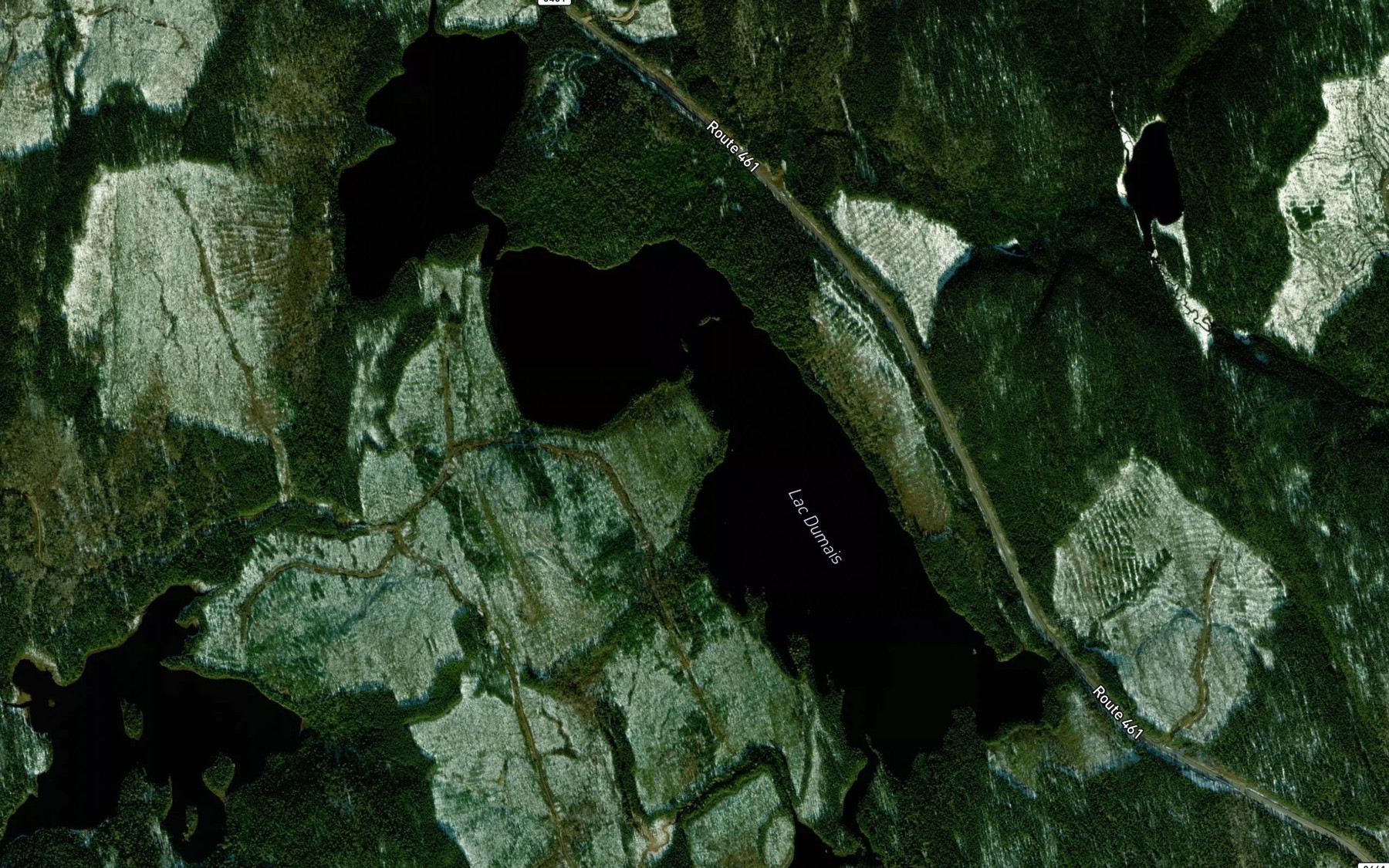Satellite map of the Lac Dumais
