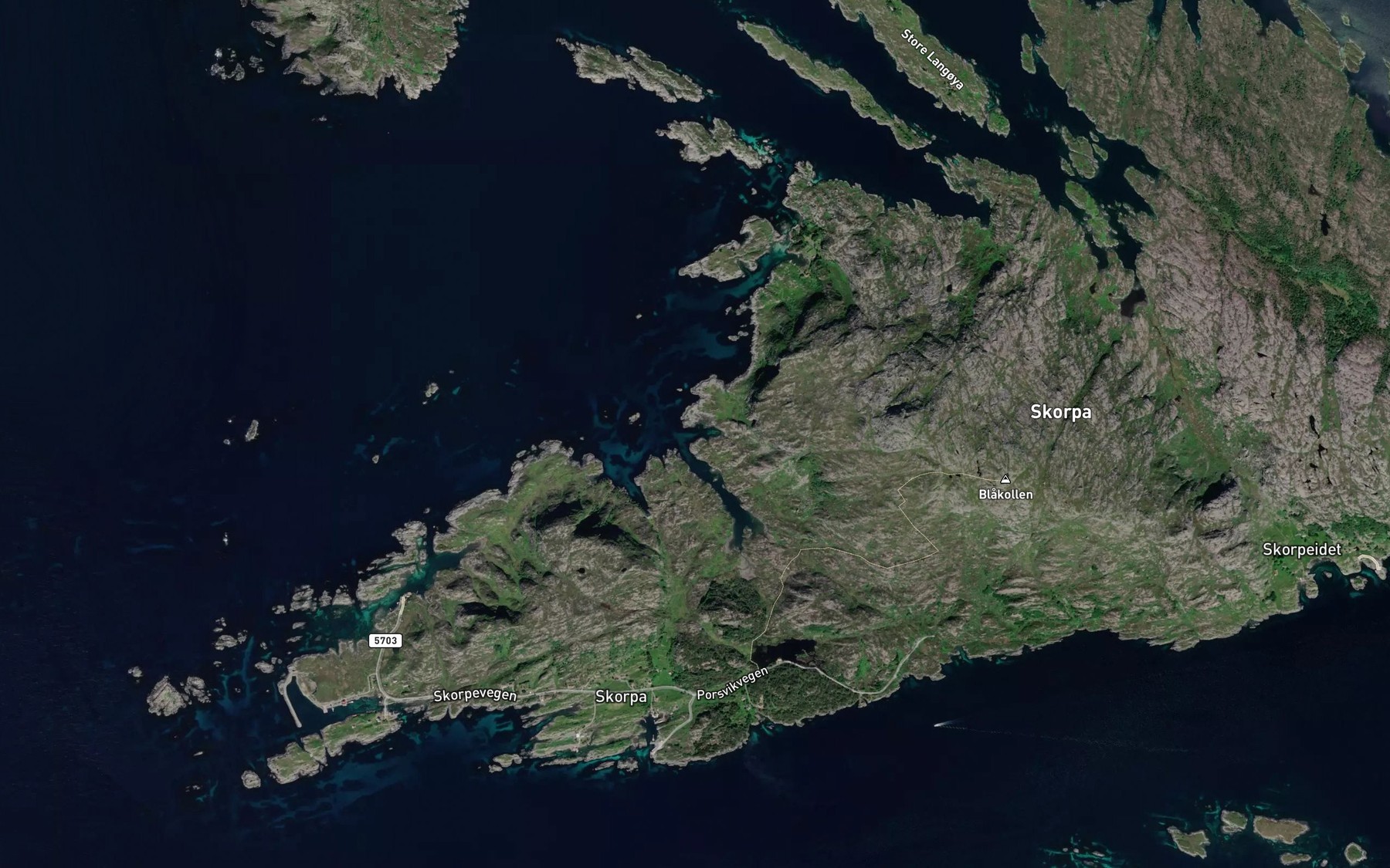 Satellite map of the Tobbekleivvika