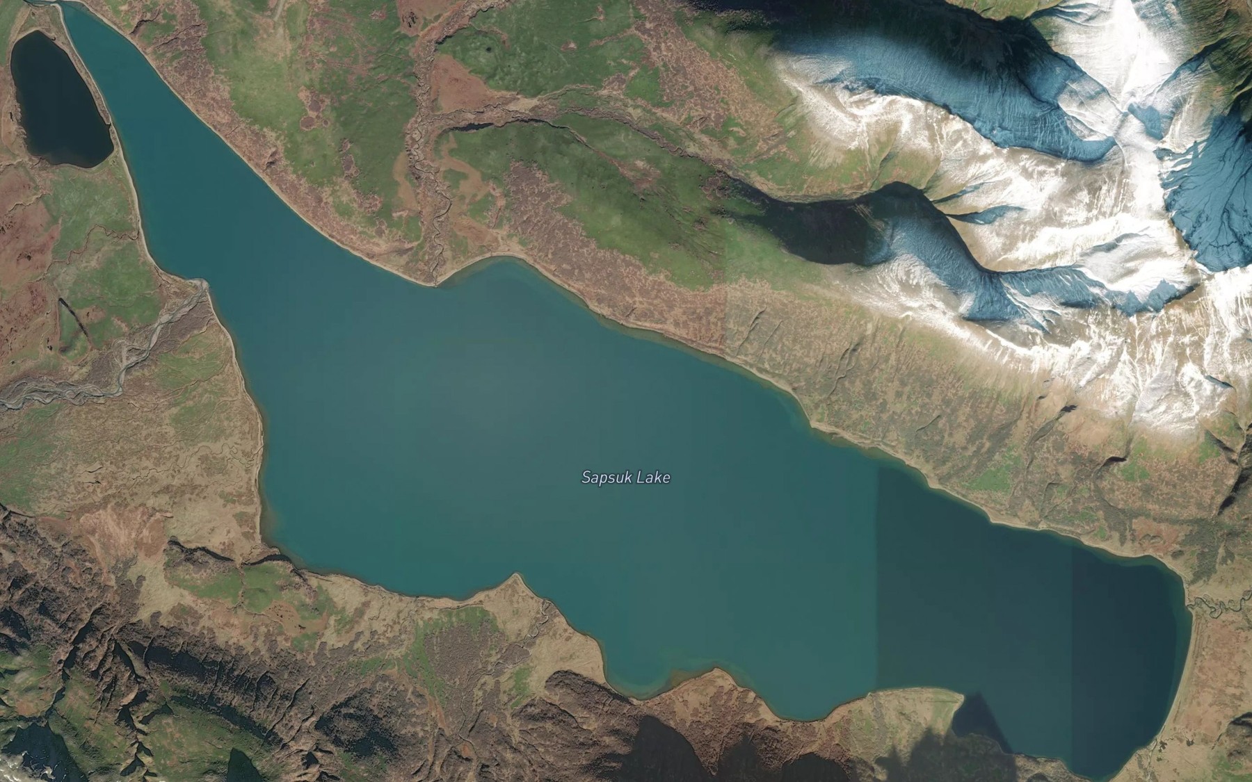 Satellite map of the Sapsuk Lake