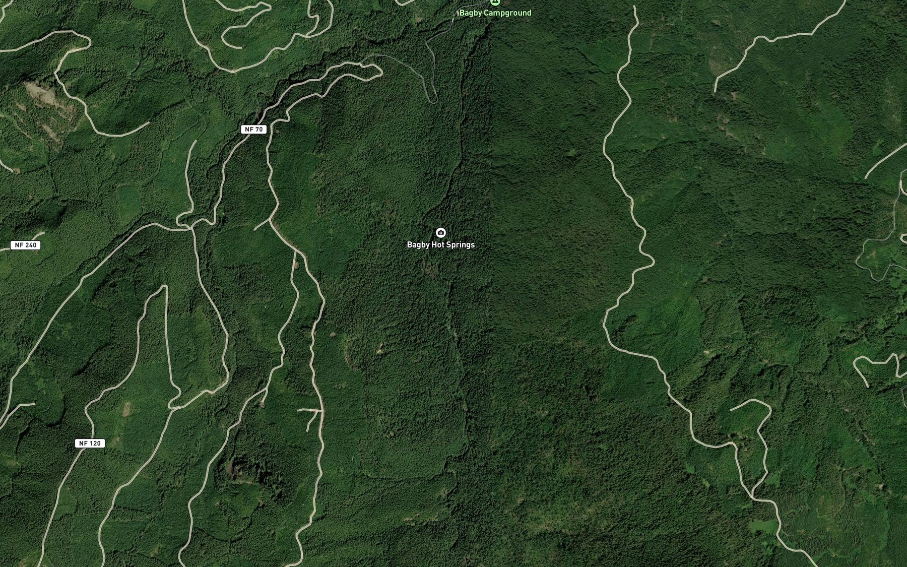 Satellite map of the Shower Creek