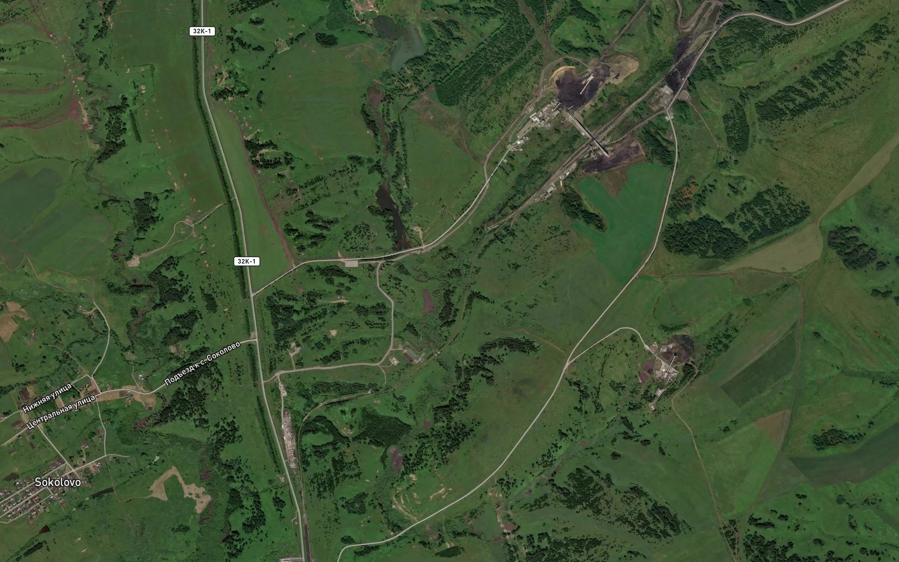 Satellite map of the Srednyaya Salanda