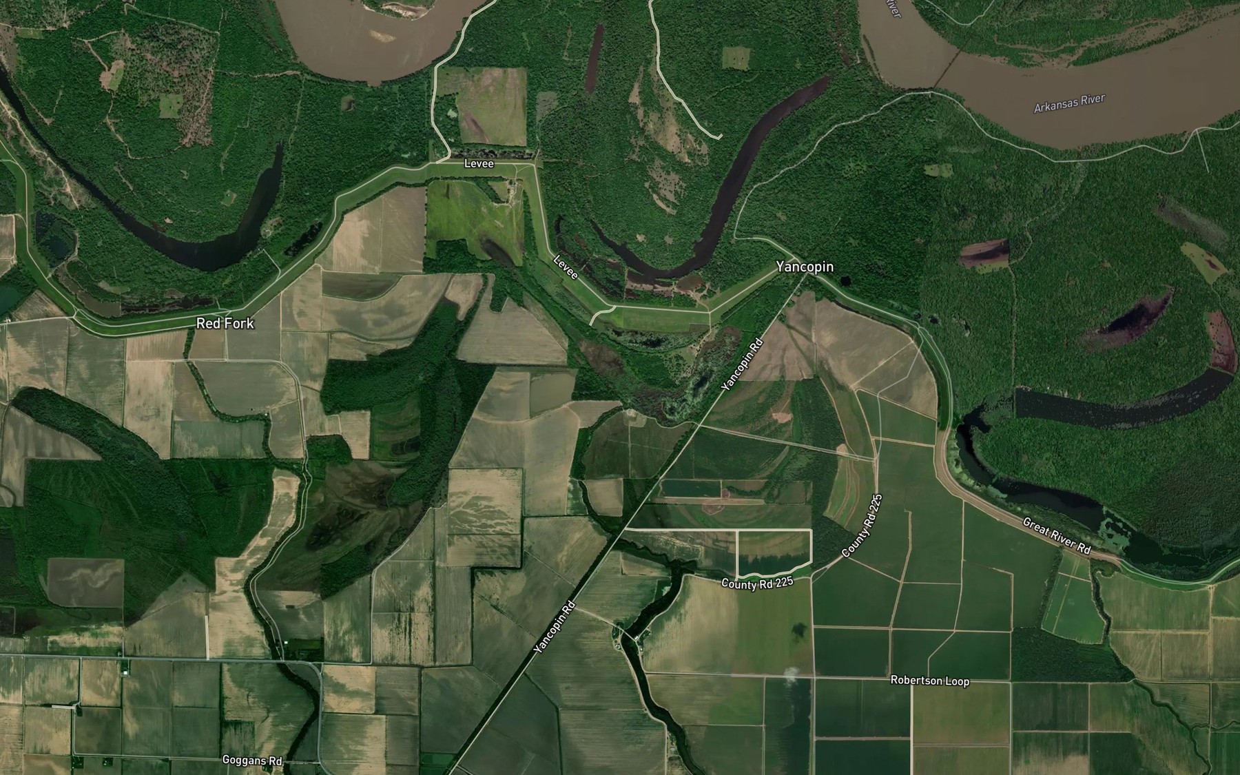 Satellite map of the Carter Slough