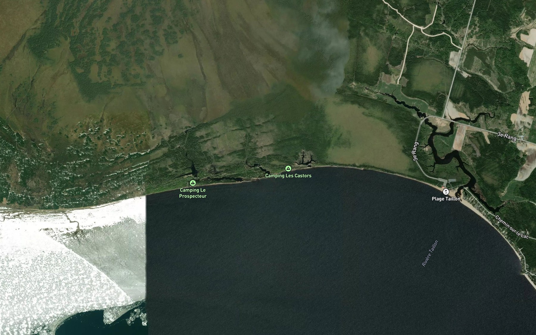 Satellite map of the Canal Adelard