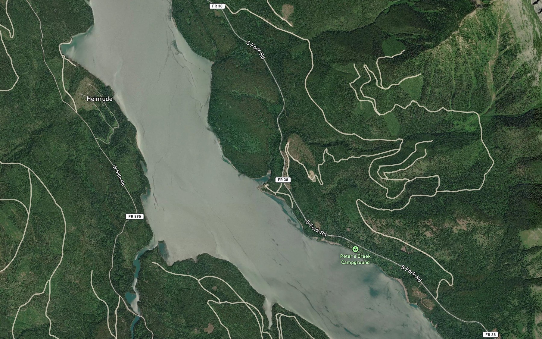 Satellite map of the Deadhorse Creek