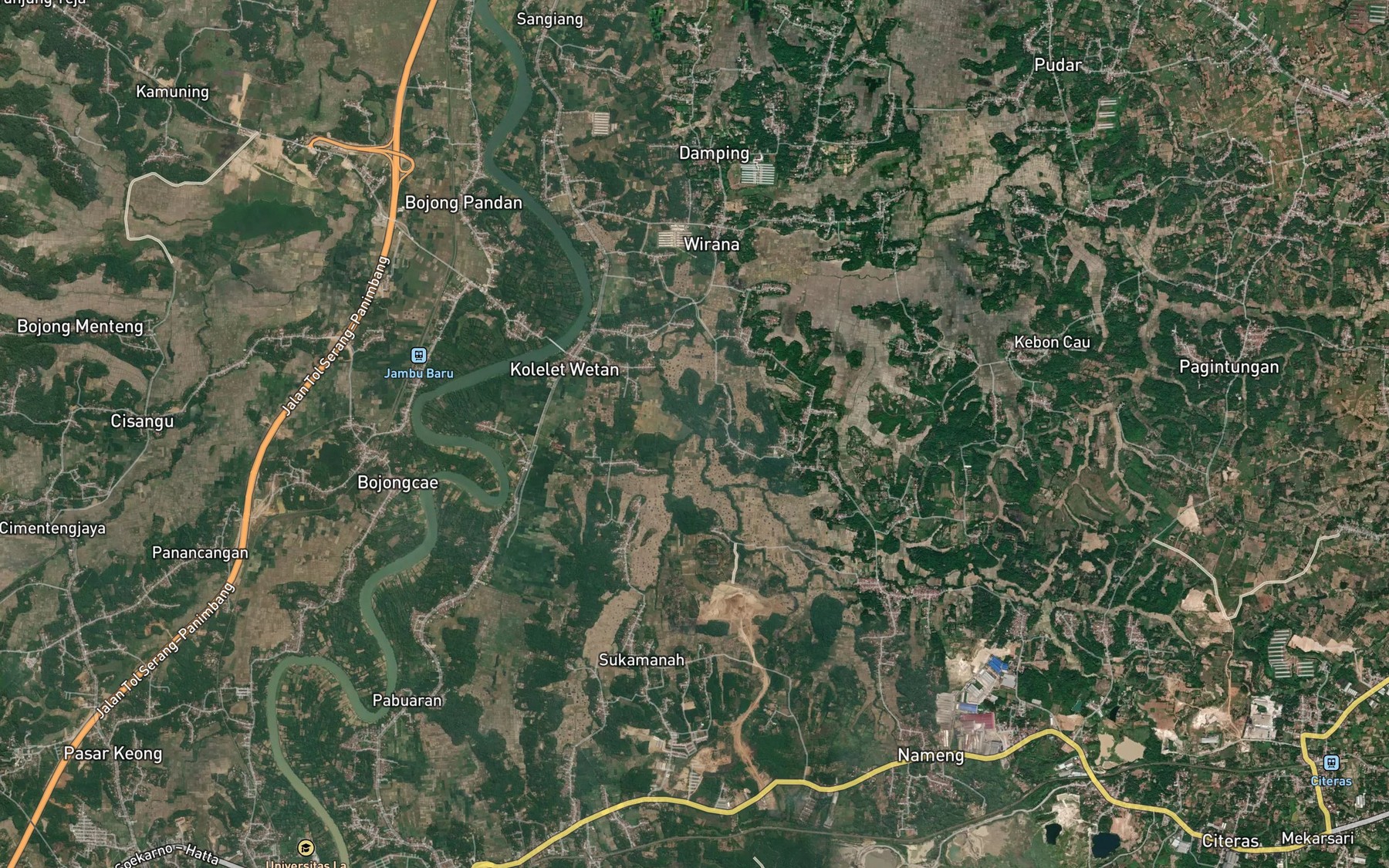 Satellite map of the Ci Kambuy
