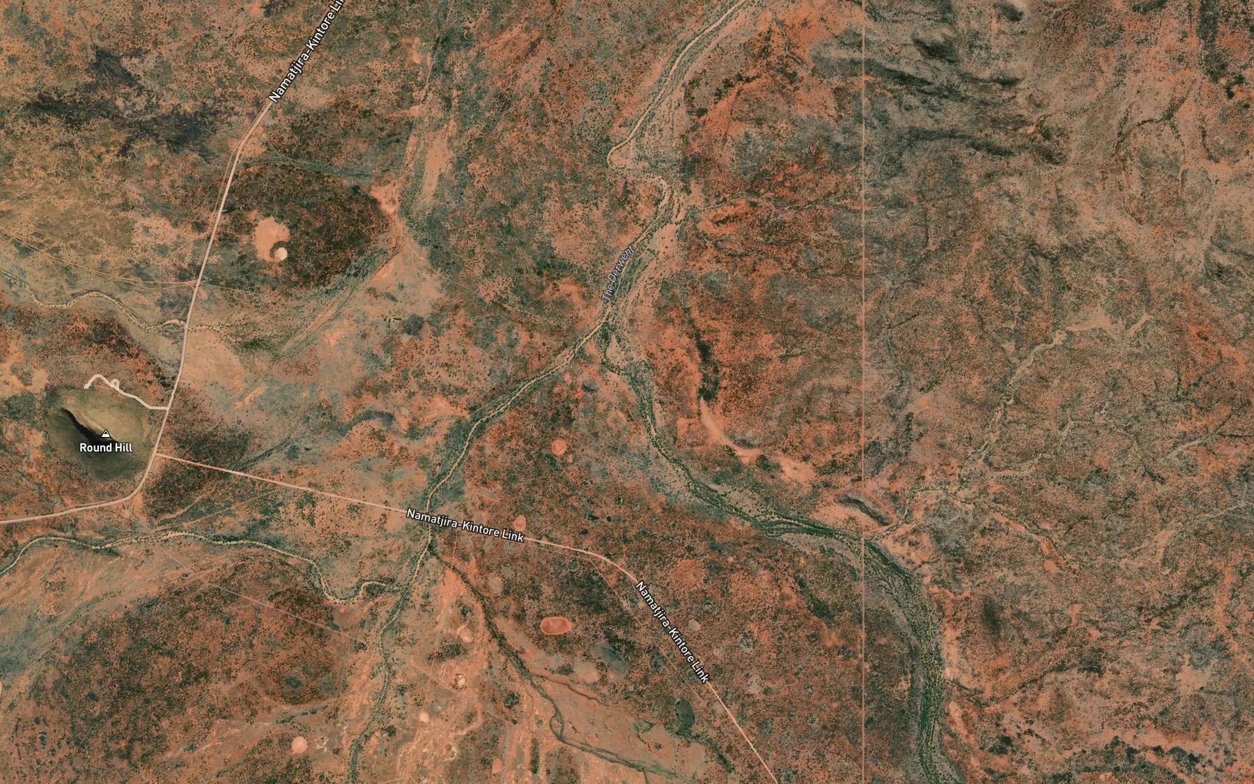 Satellite map of the Arumbera Creek
