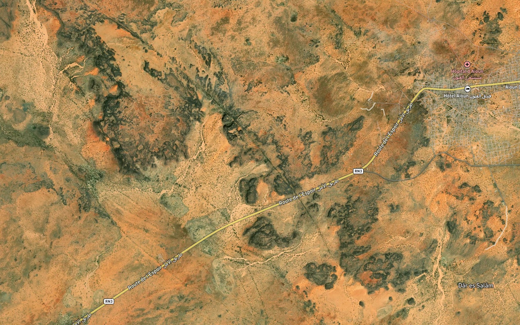 Satellite map of the 'Ayoun Oumm Kreyyat