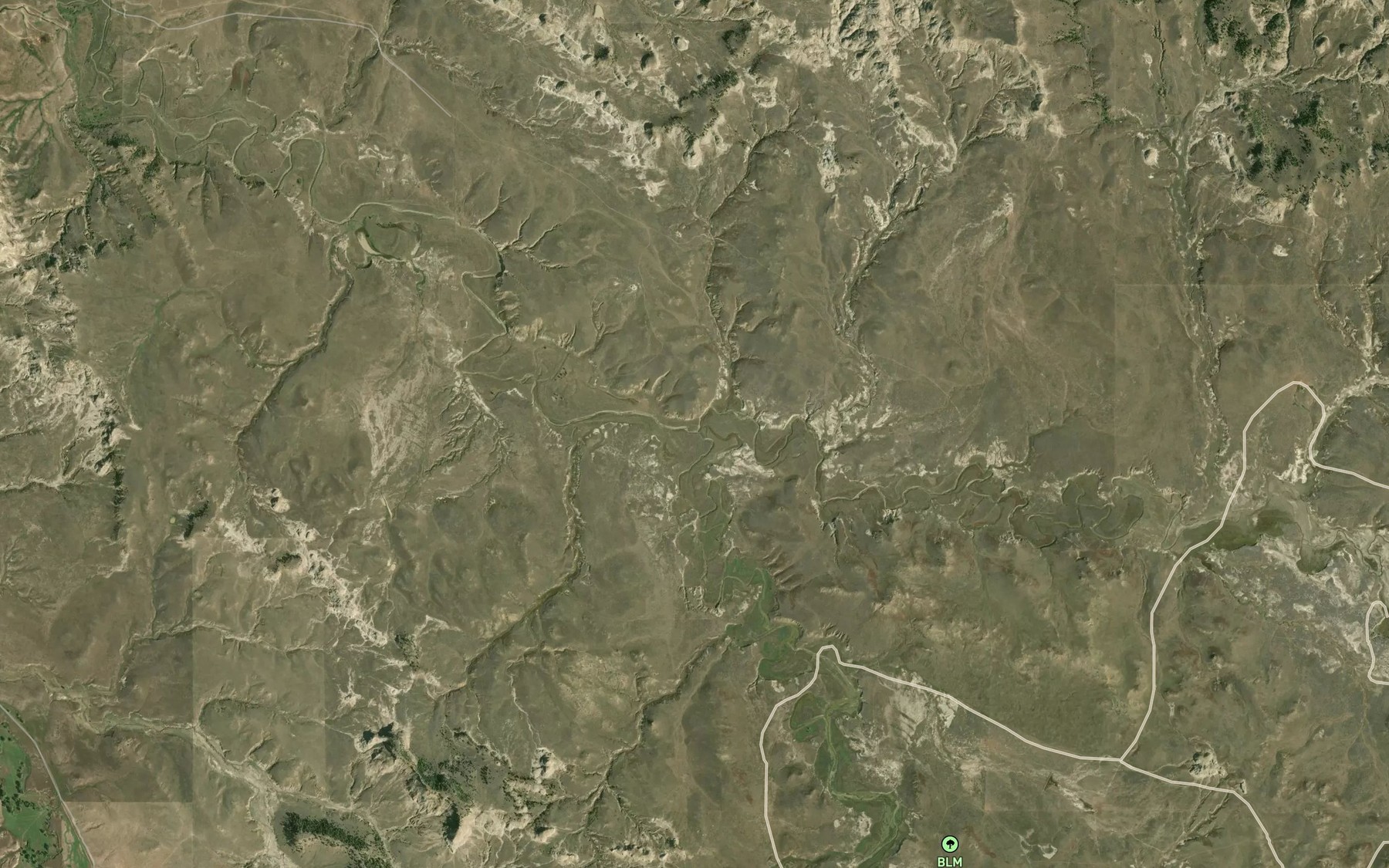 Satellite map of the South Spring Creek