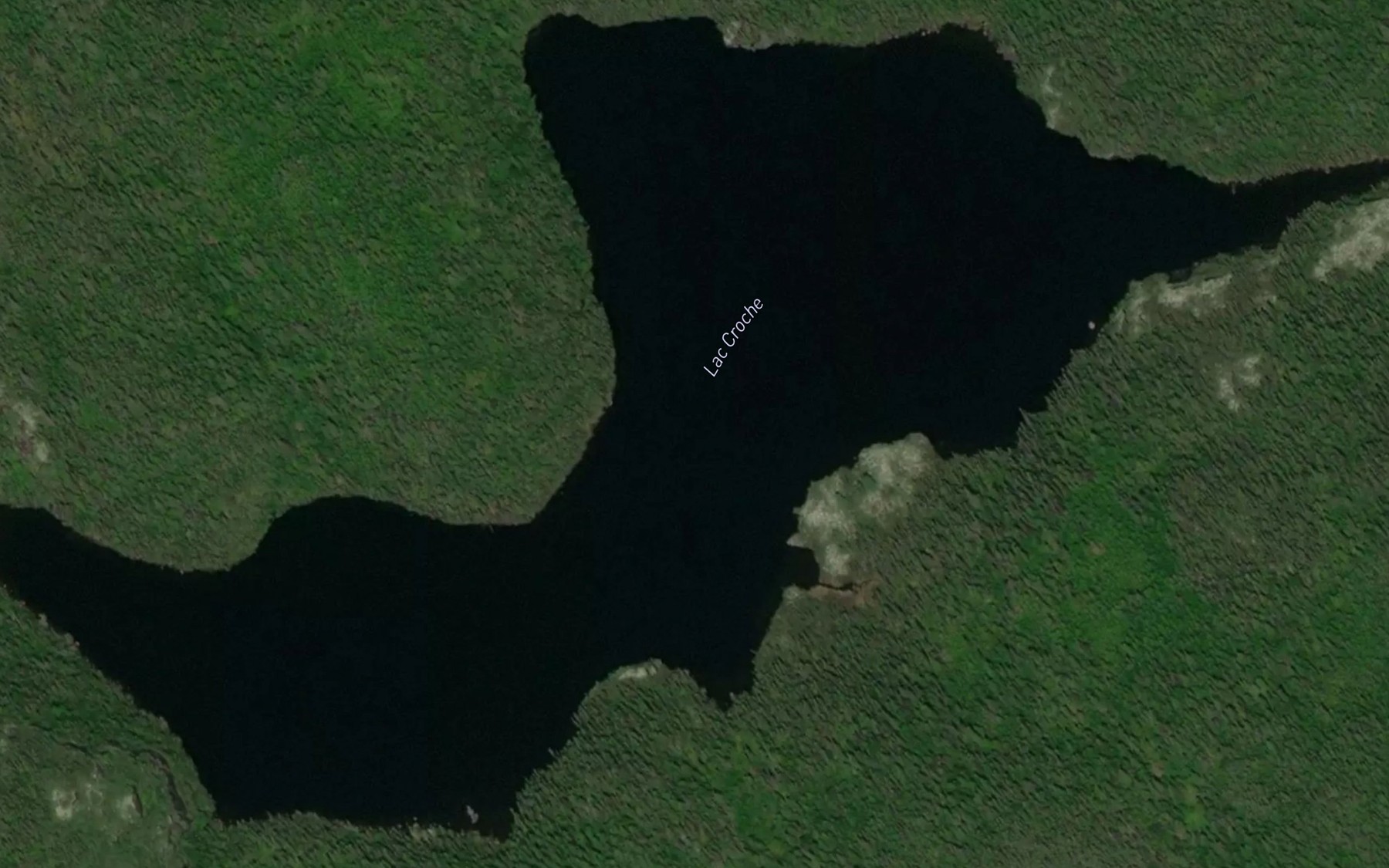 Satellite map of the Lac Croche