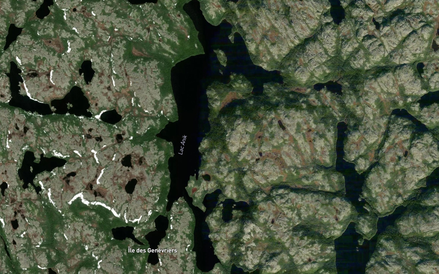 Satellite map of the Lac Anik