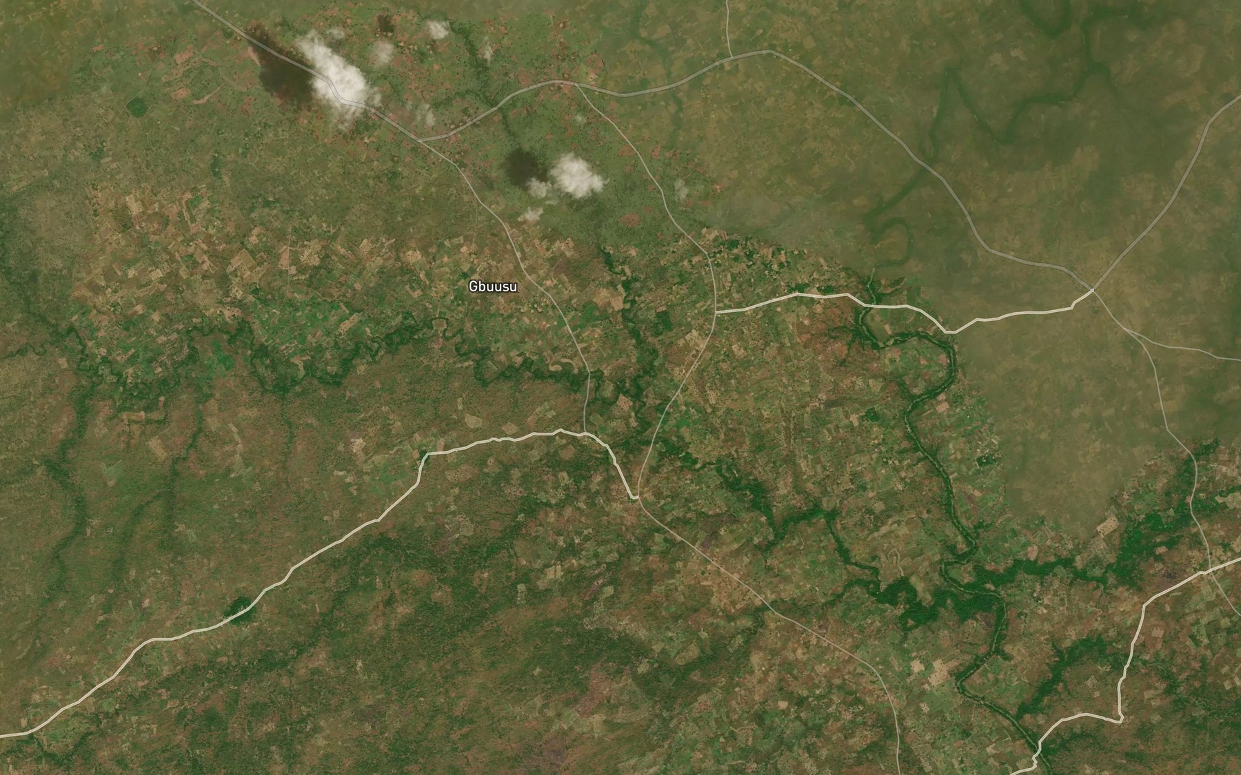 Satellite map of the Ubo Stream