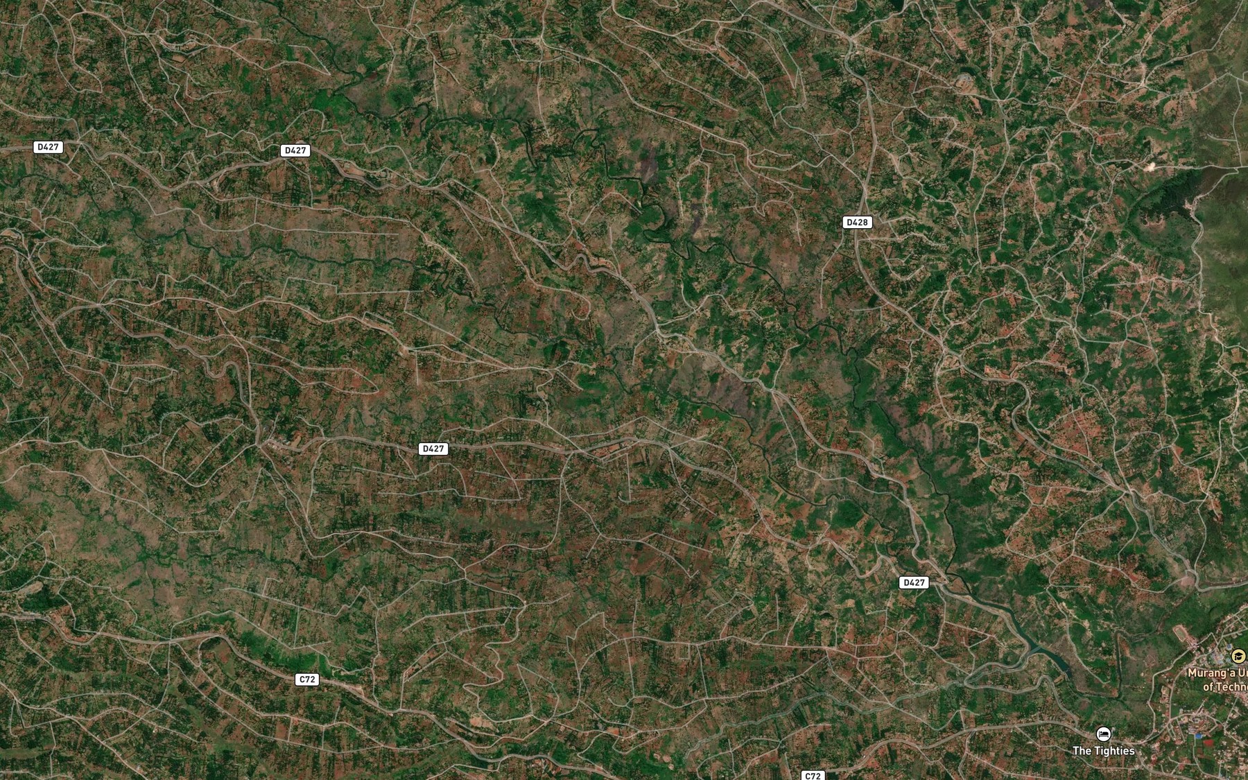 Satellite map of the Poyo