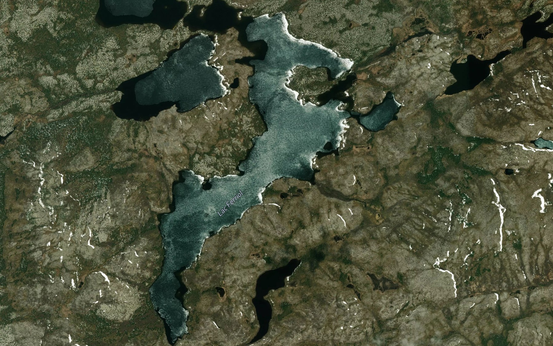 Satellite map of the Lac Ferriol