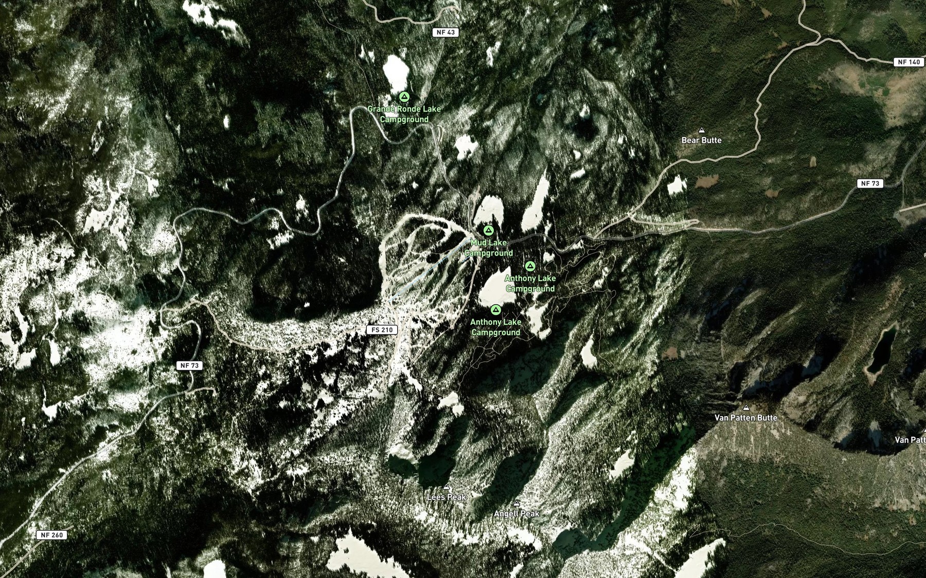 Satellite map of the Station Spring