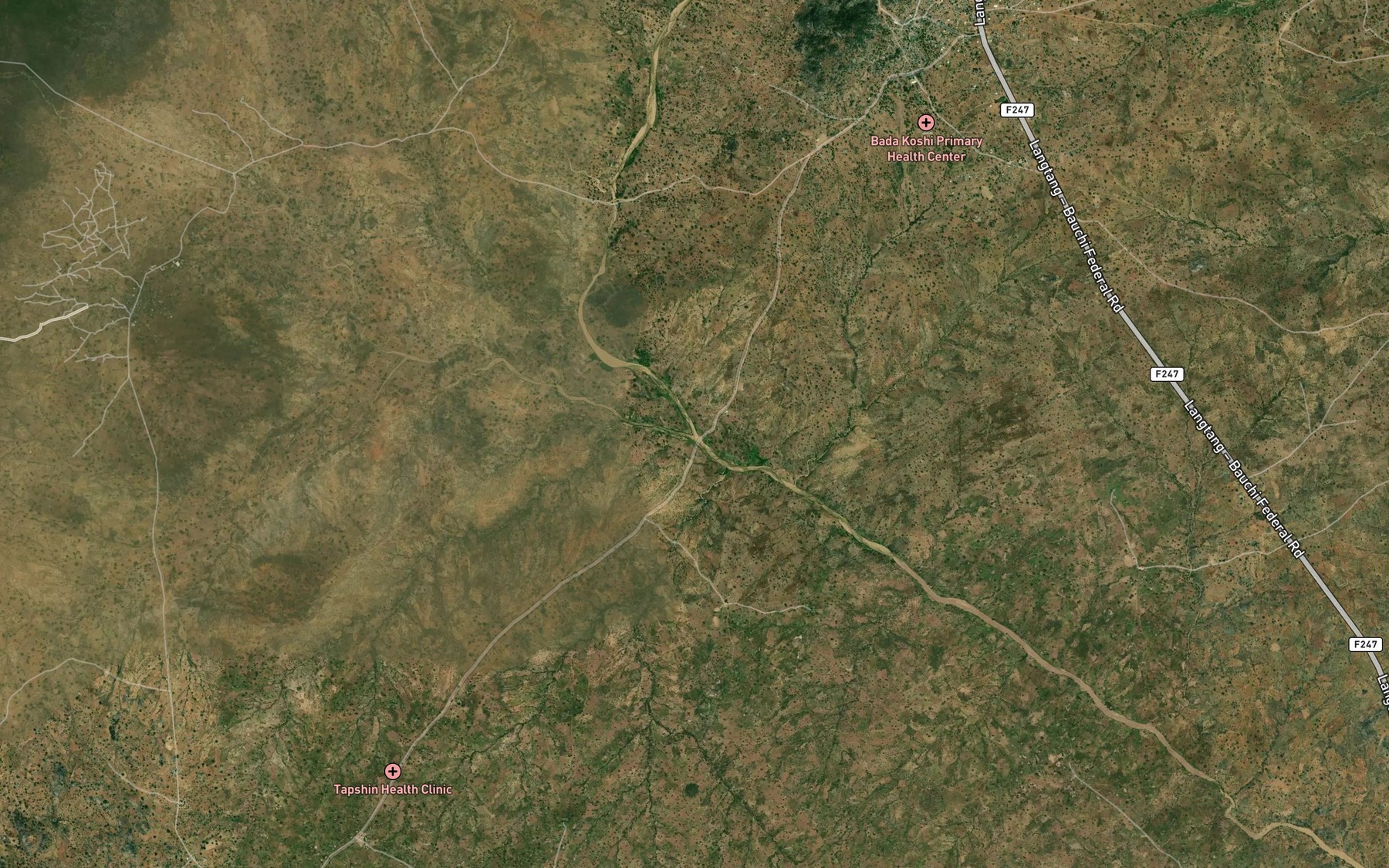 Satellite map of the River Gwaska