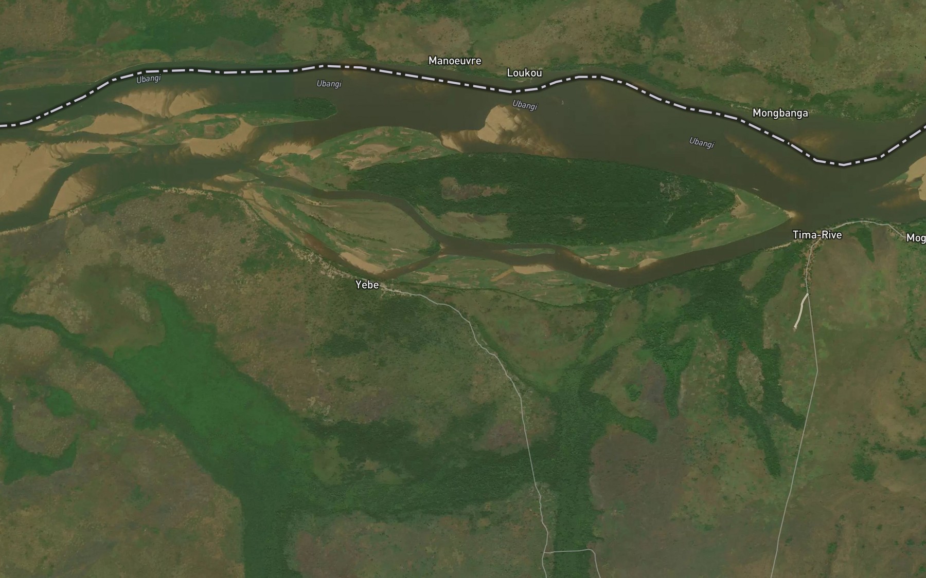 Satellite map of the Ekusiga
