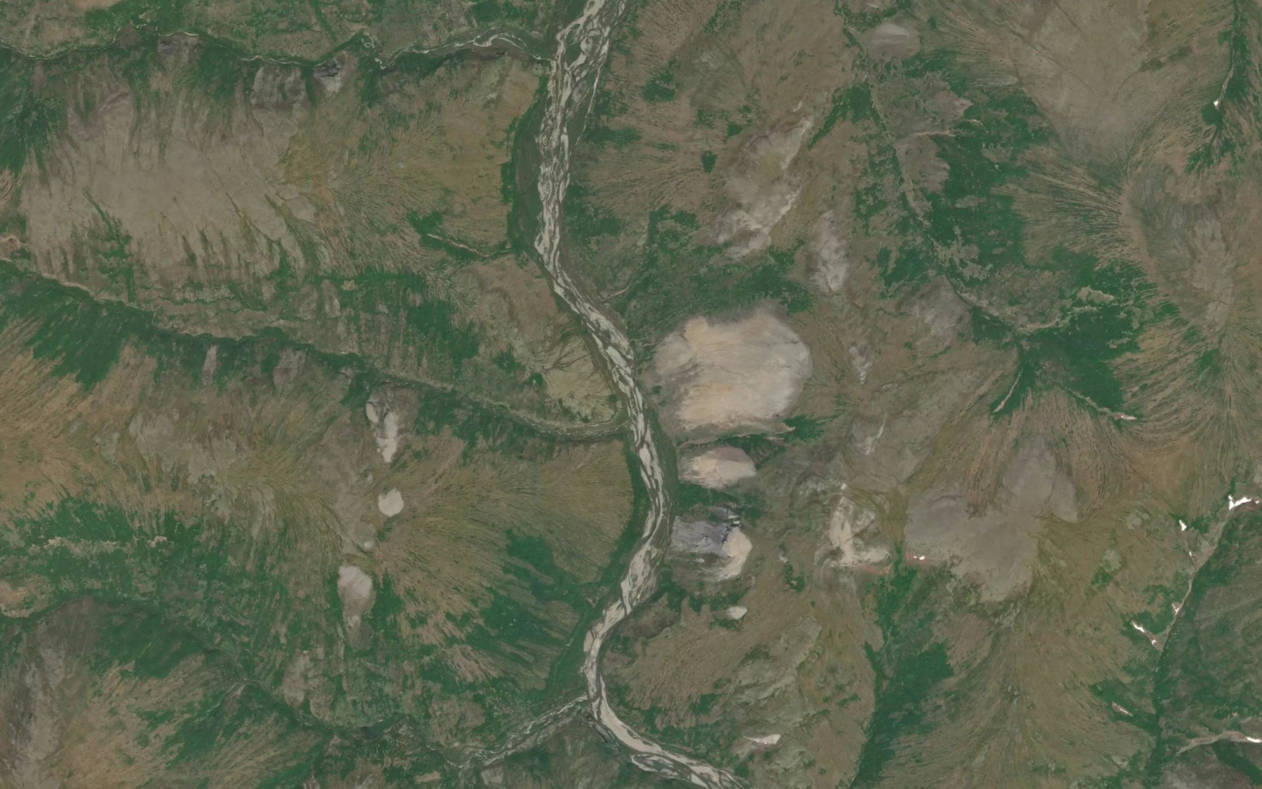 Satellite map of the Willow Creek