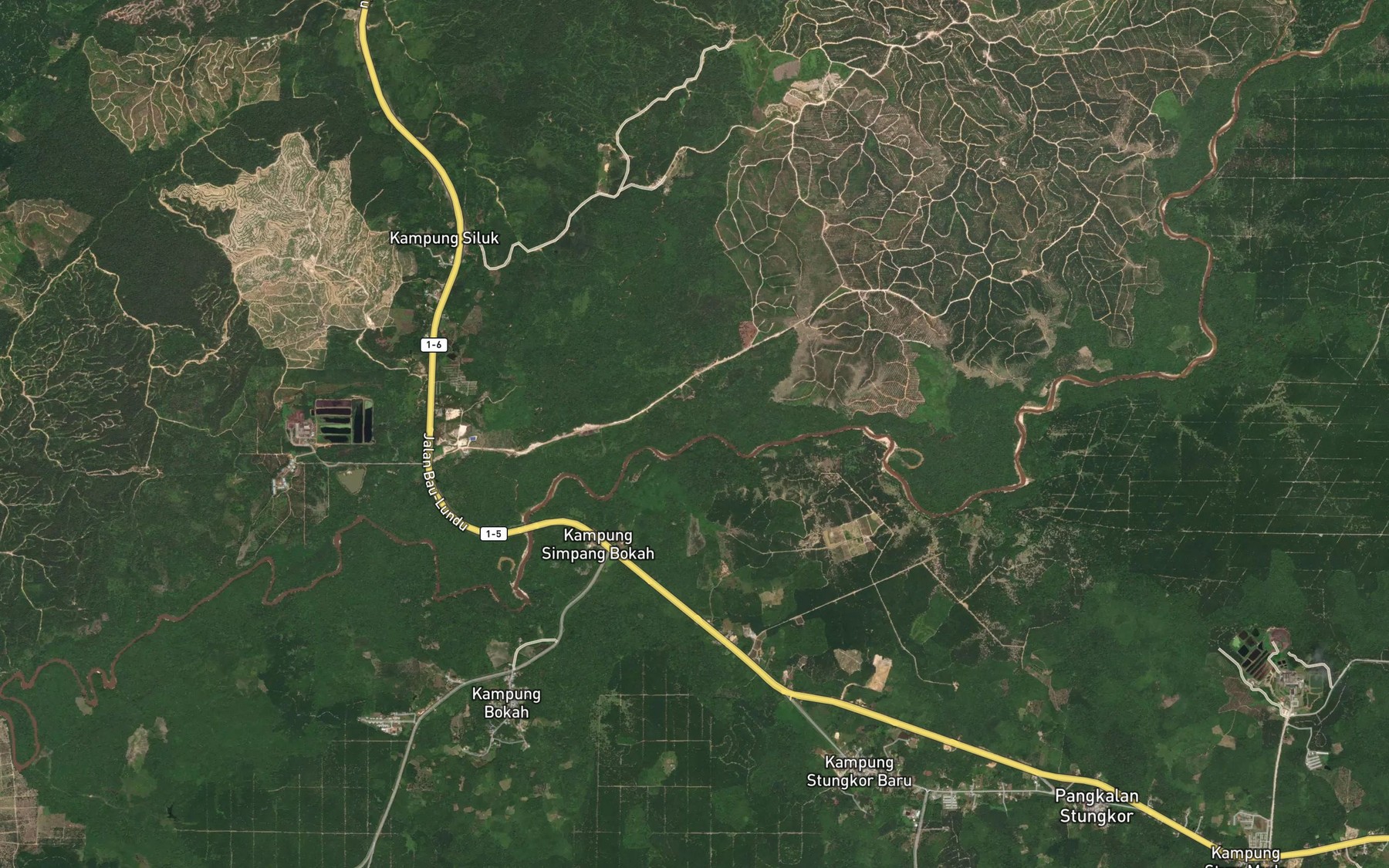 Satellite map of the Sungai Batumbok