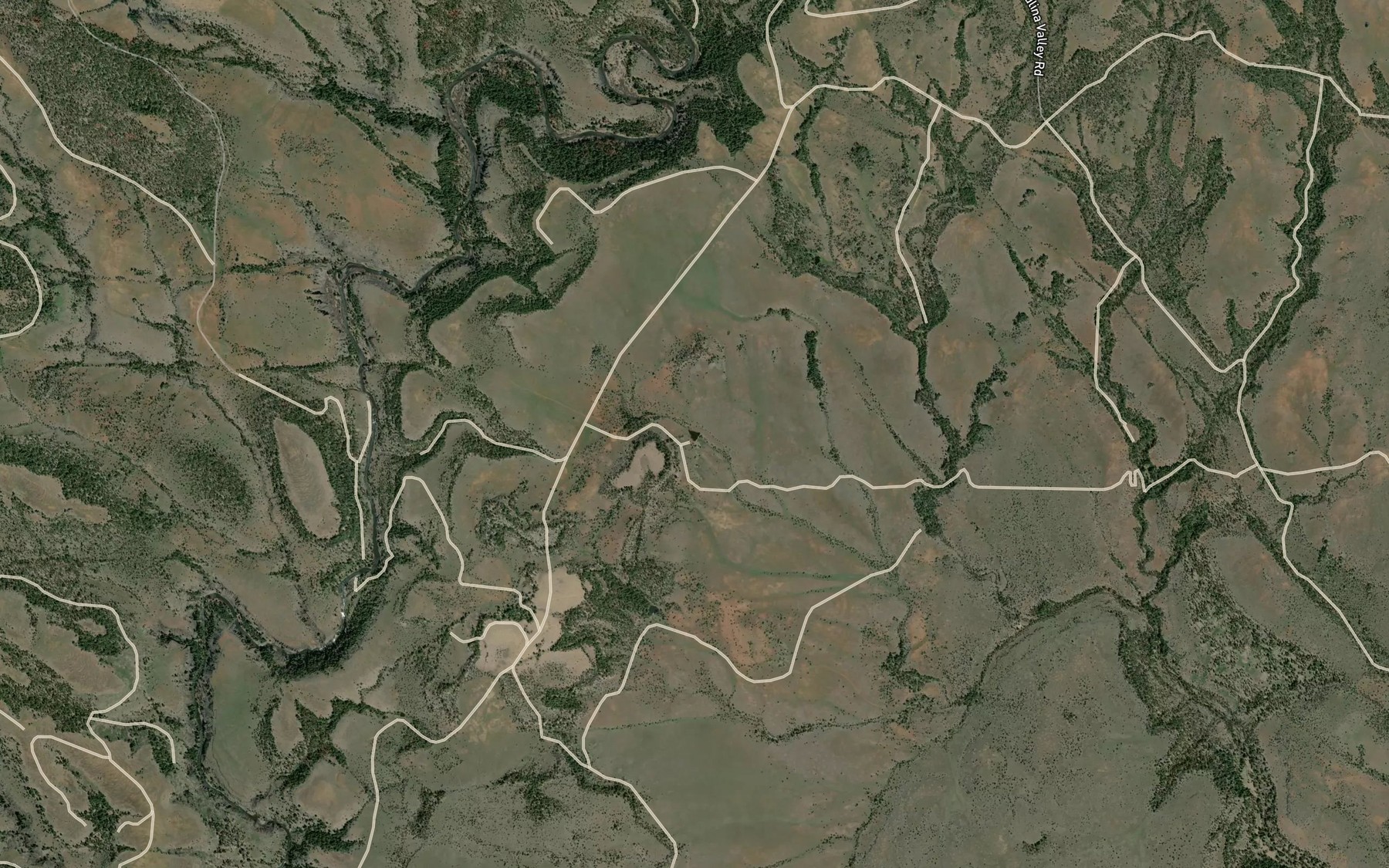 Satellite map of the Paulina Reservoir