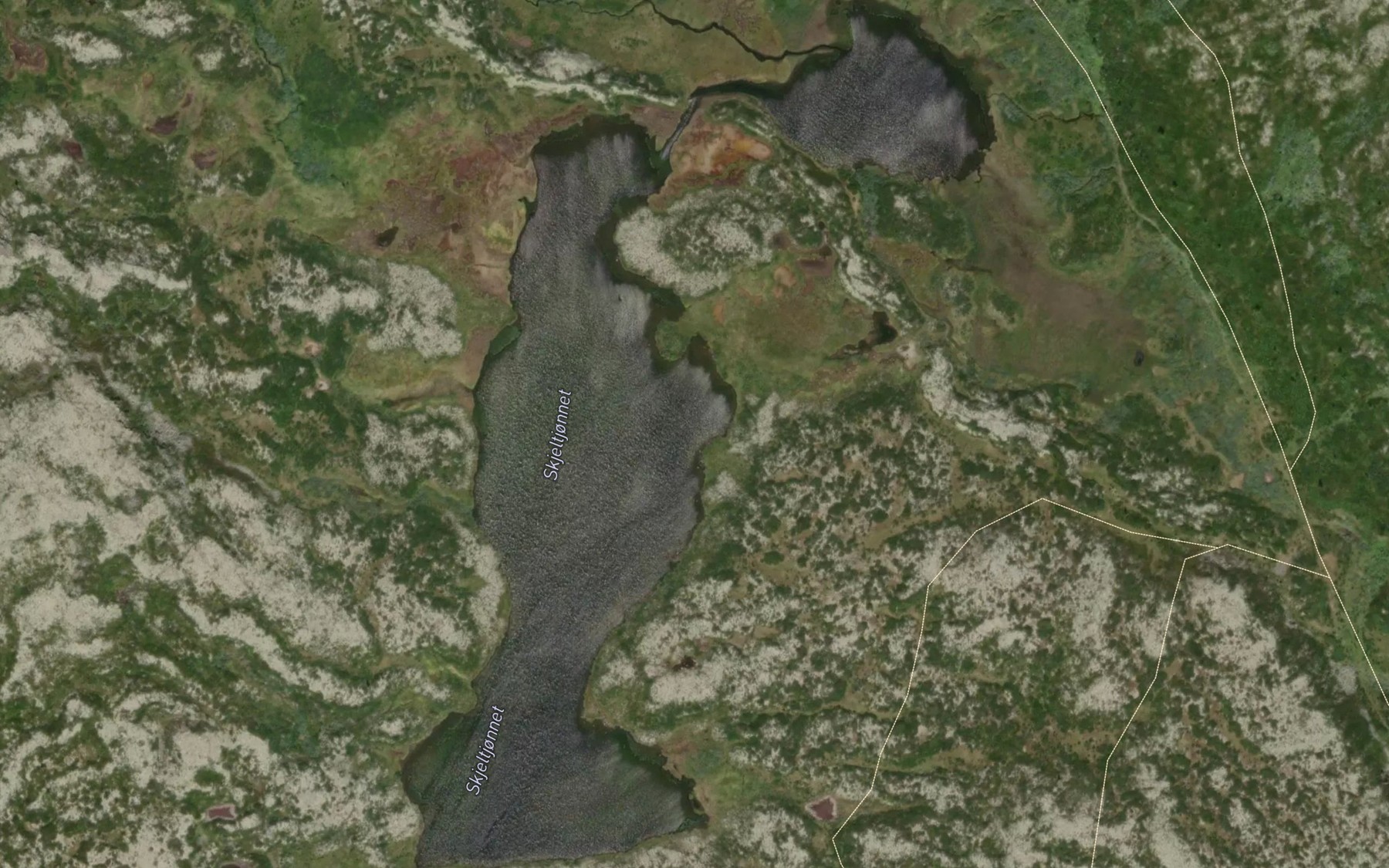 Satellite map of the Skjeltjornet