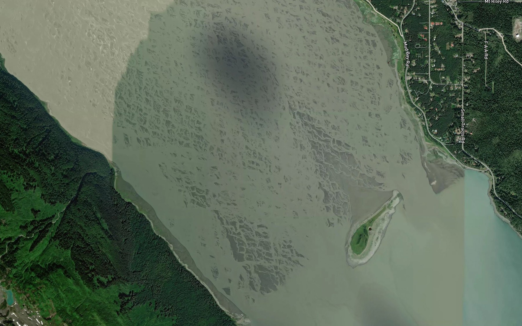 Satellite map of the Chilkat River