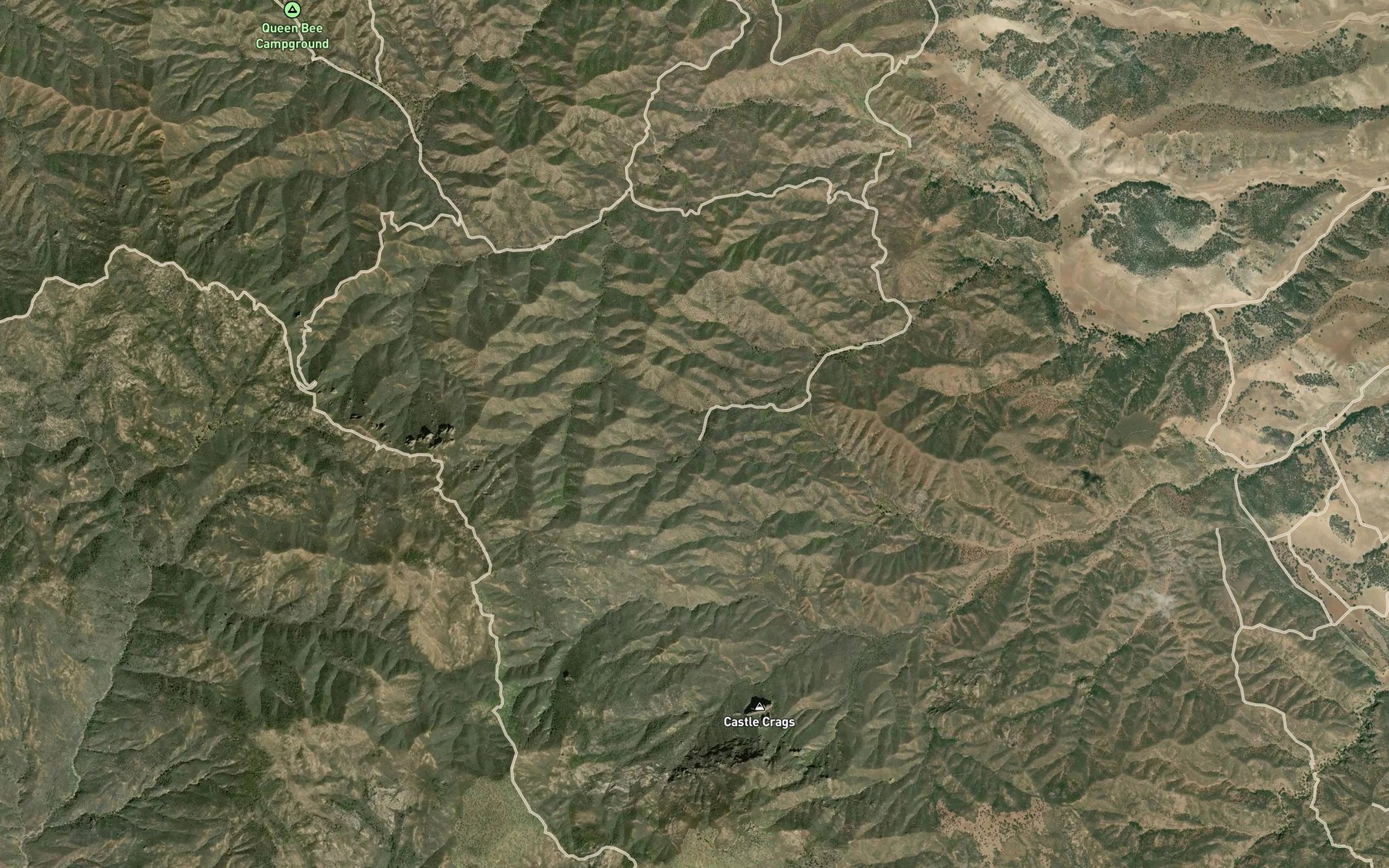 Satellite map of the Bowman Spring