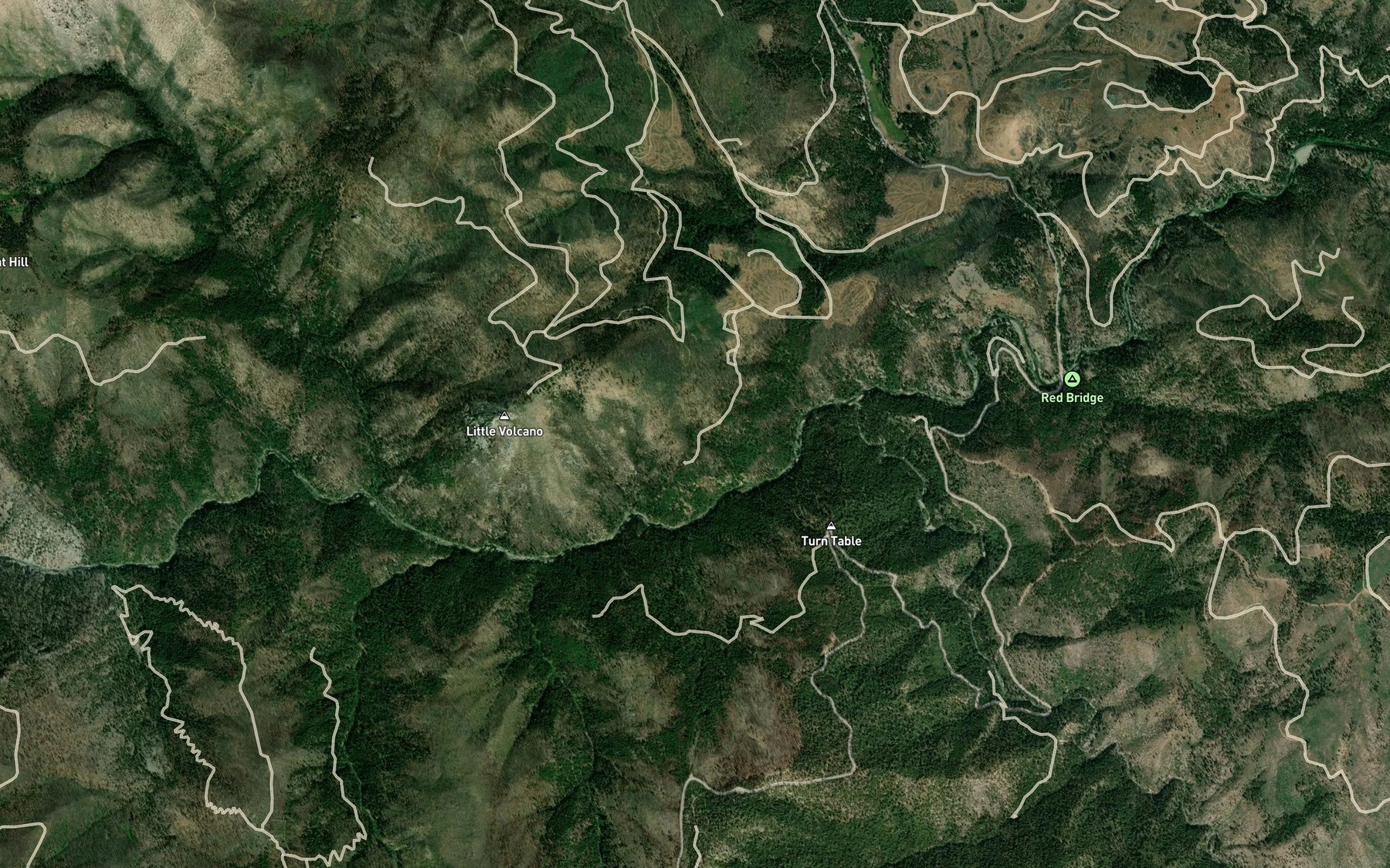 Satellite map of the Lost Cabin Spring