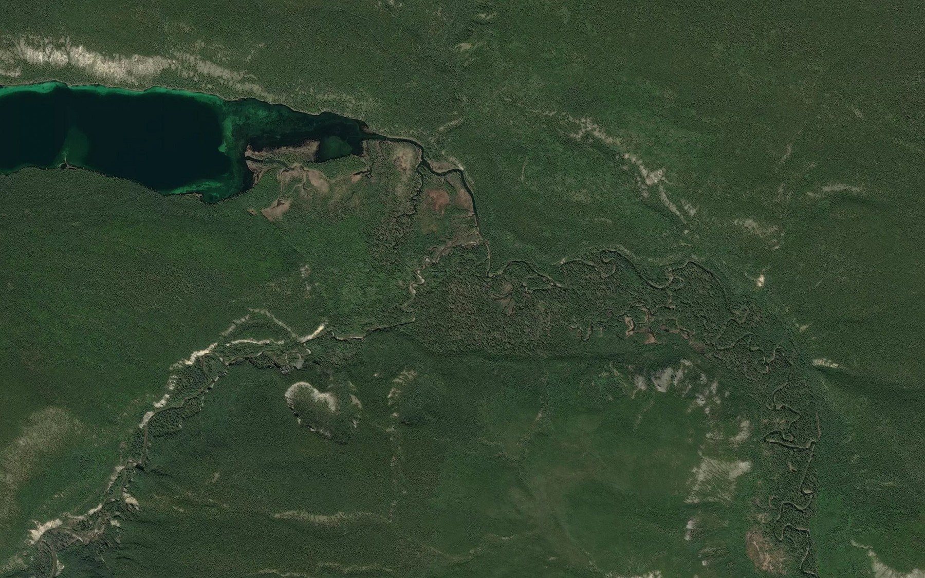 Satellite map of the Fishing Creek