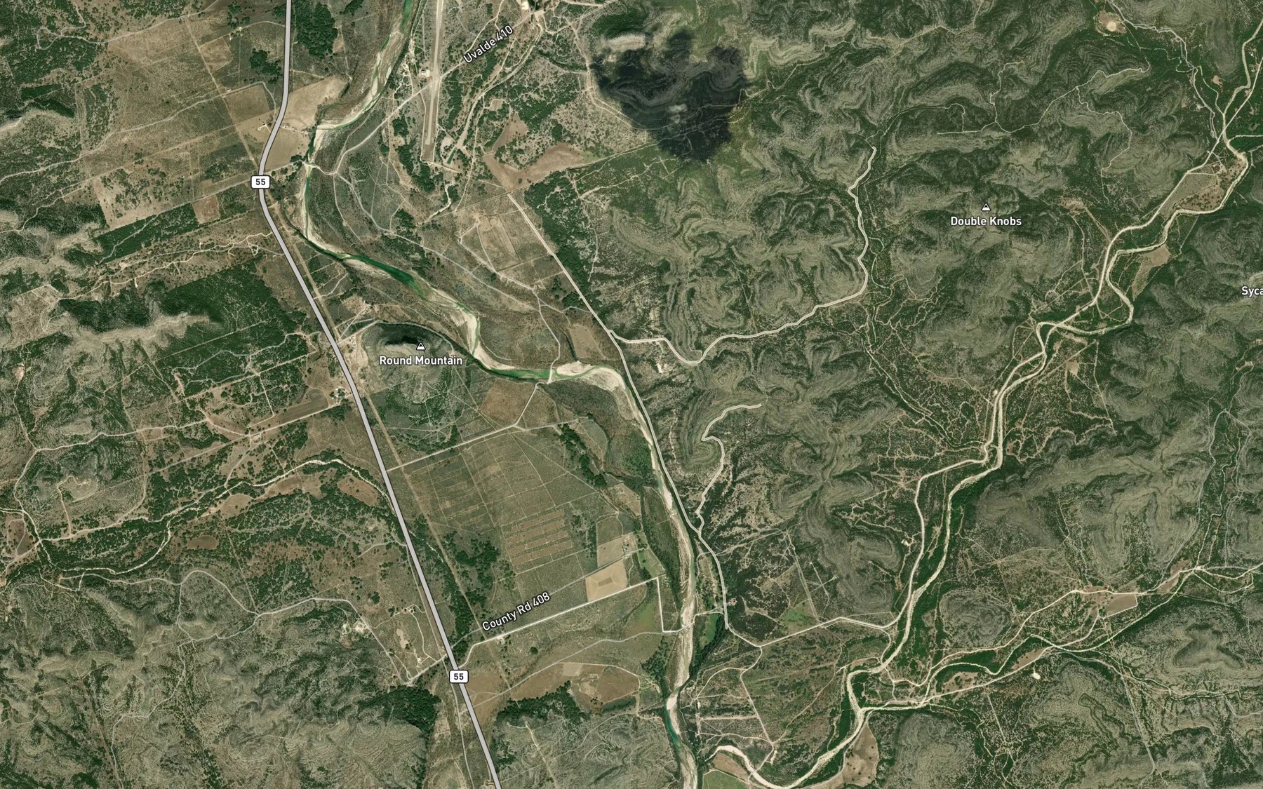Satellite map of the Miller Creek