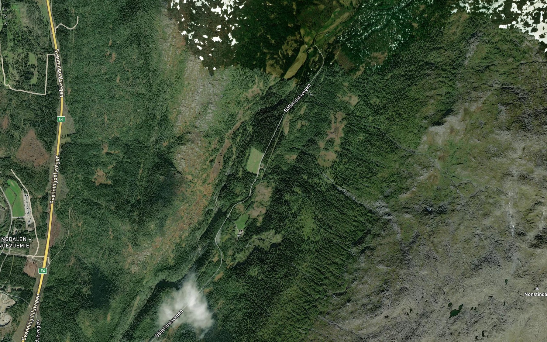Satellite map of the Bekkjekrokan