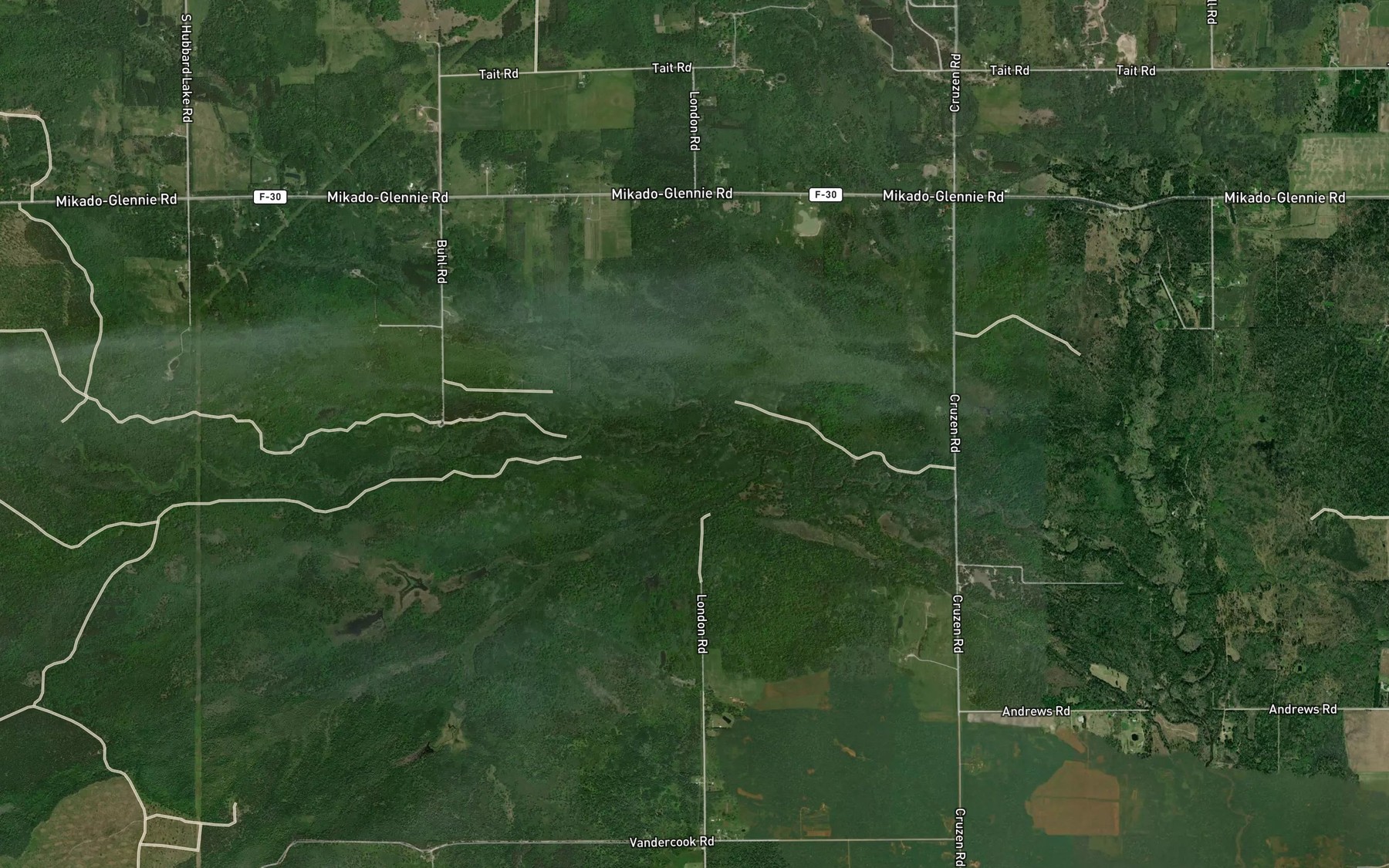 Satellite map of the McGillis Creek