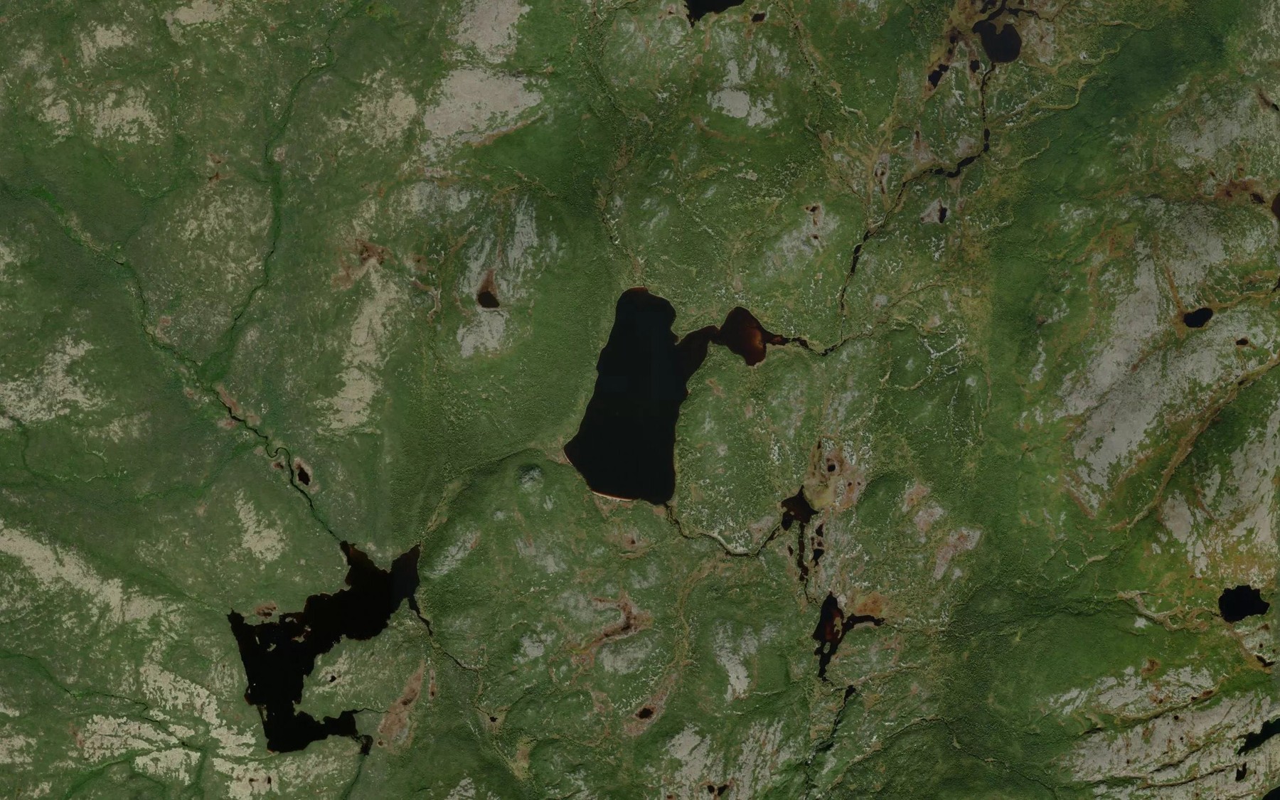 Satellite map of the Lac Chapeau