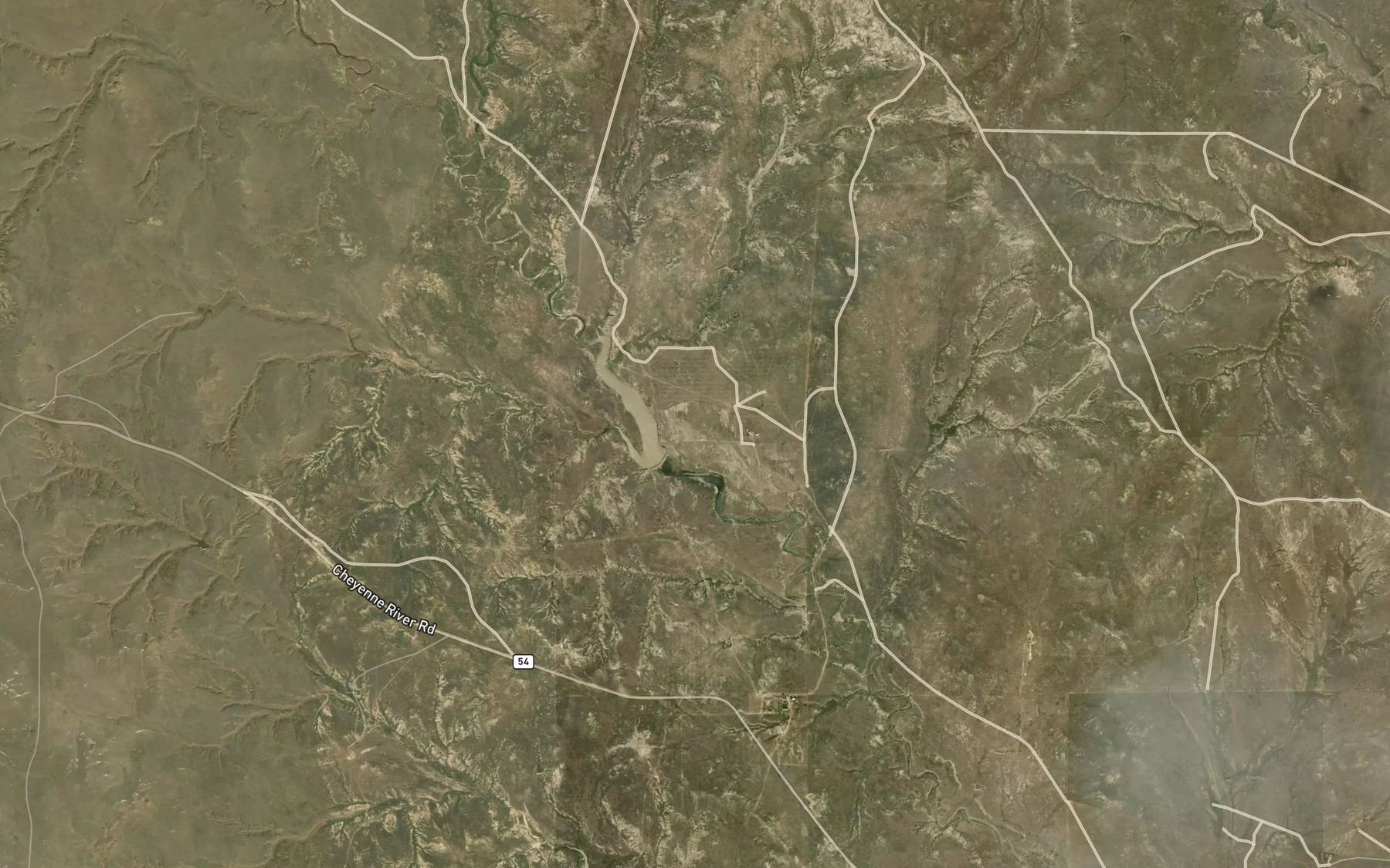 Satellite map of the Sedgwick Reservoir