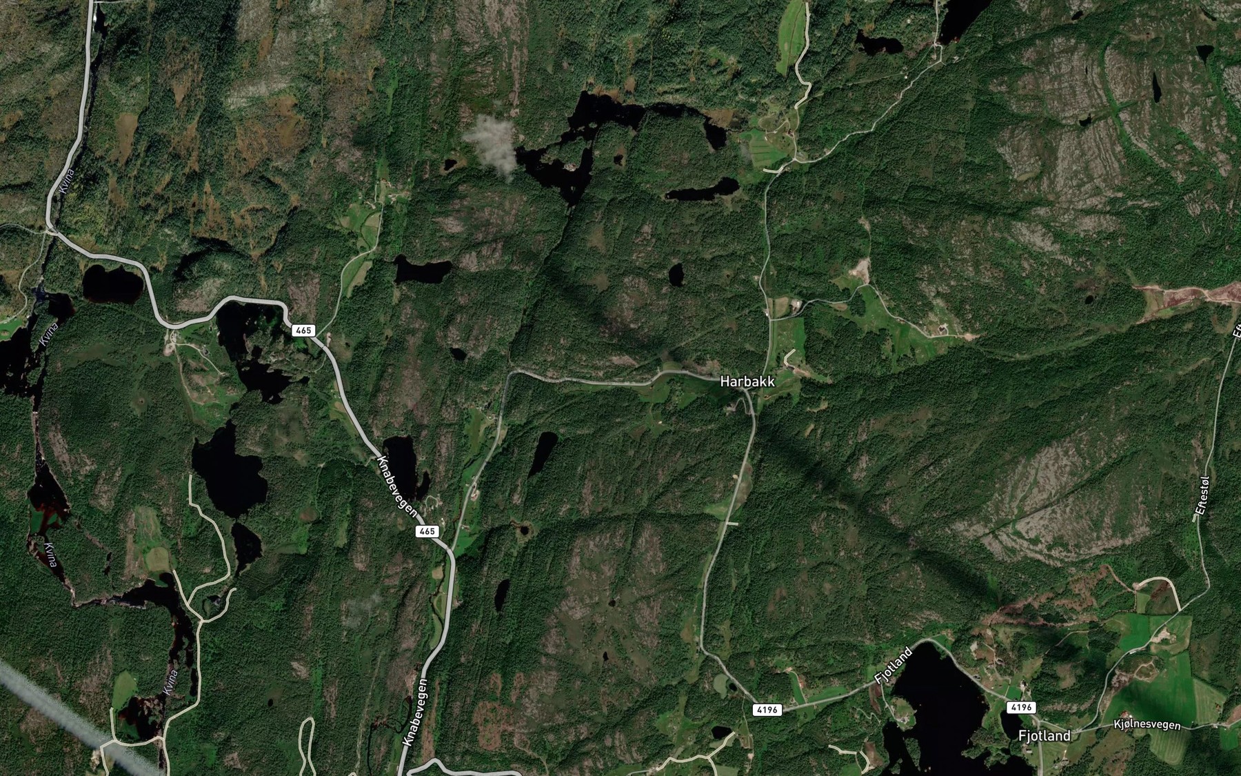 Satellite map of the Steggjebekken