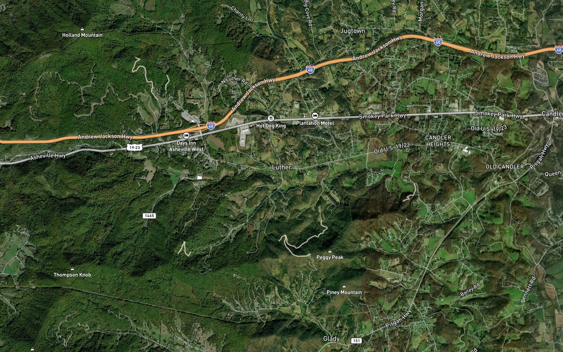 Satellite map of the George Branch