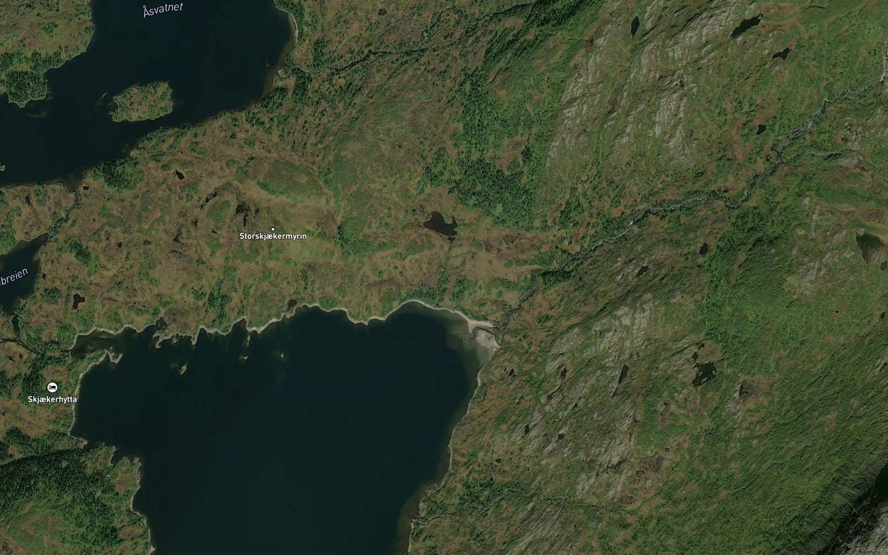 Satellite map of the Gomolibekken