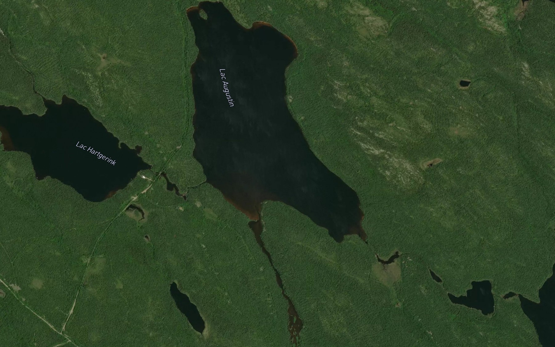 Satellite map of the Lac Augustin