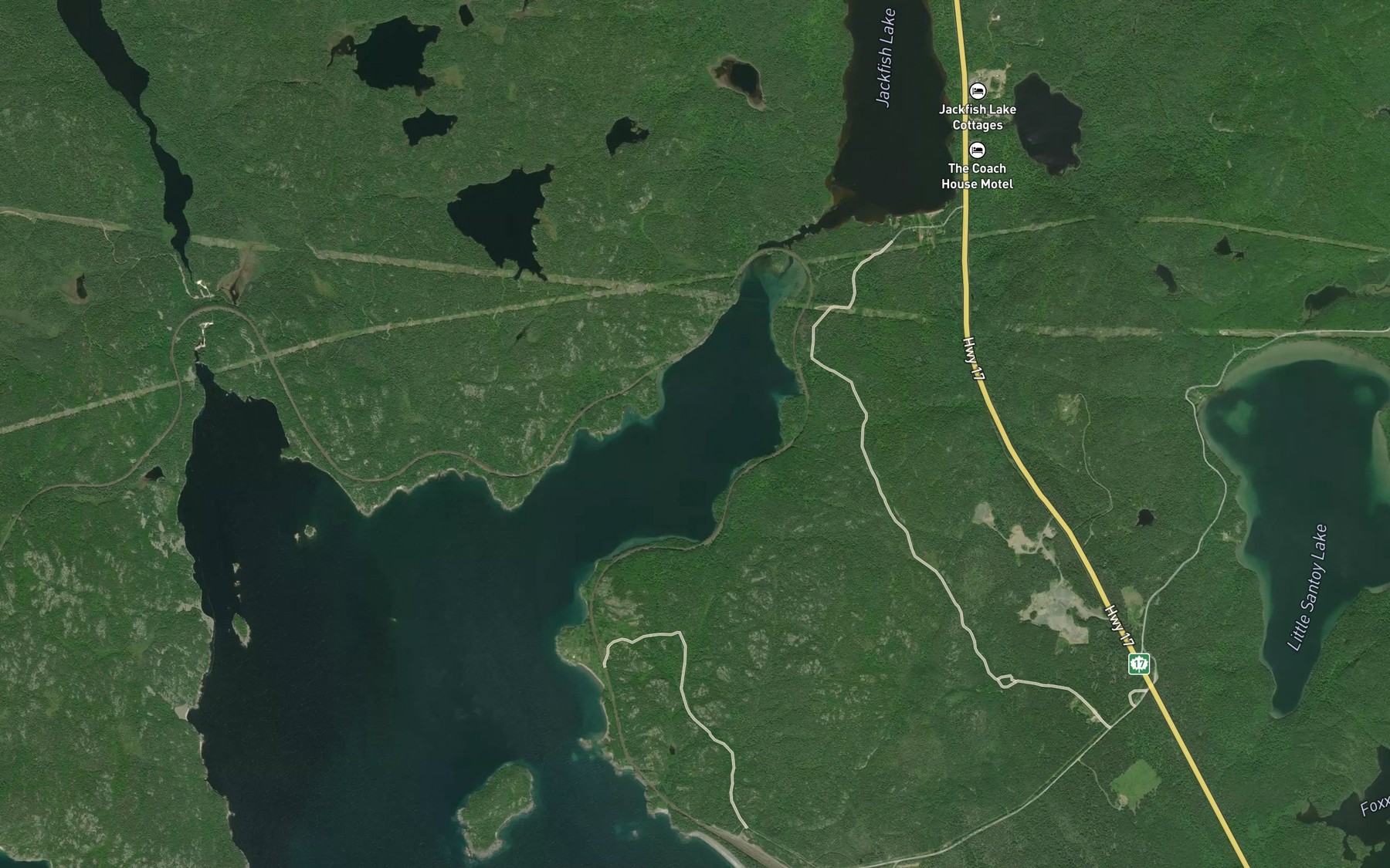 Satellite map of the Tunnel Bay