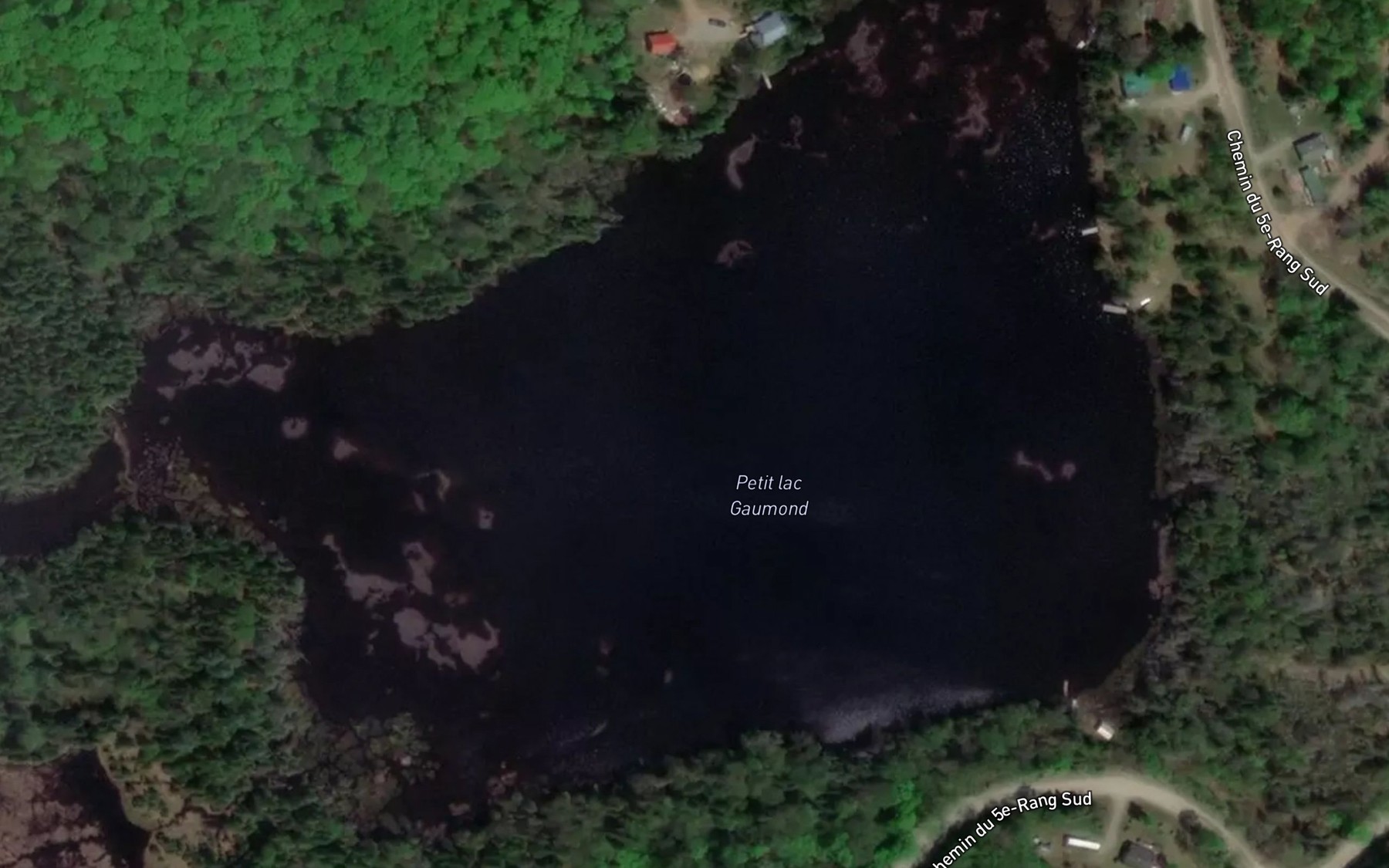 Satellite map of the Petit lac Gaumond