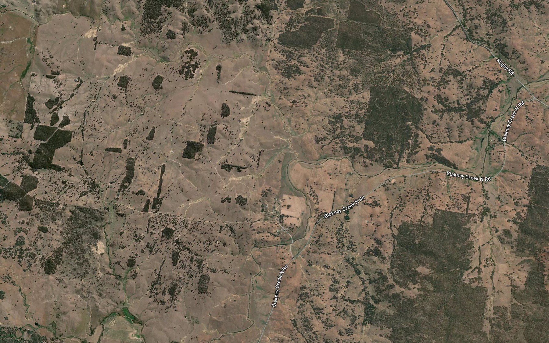 Satellite map of the Daleys Creek