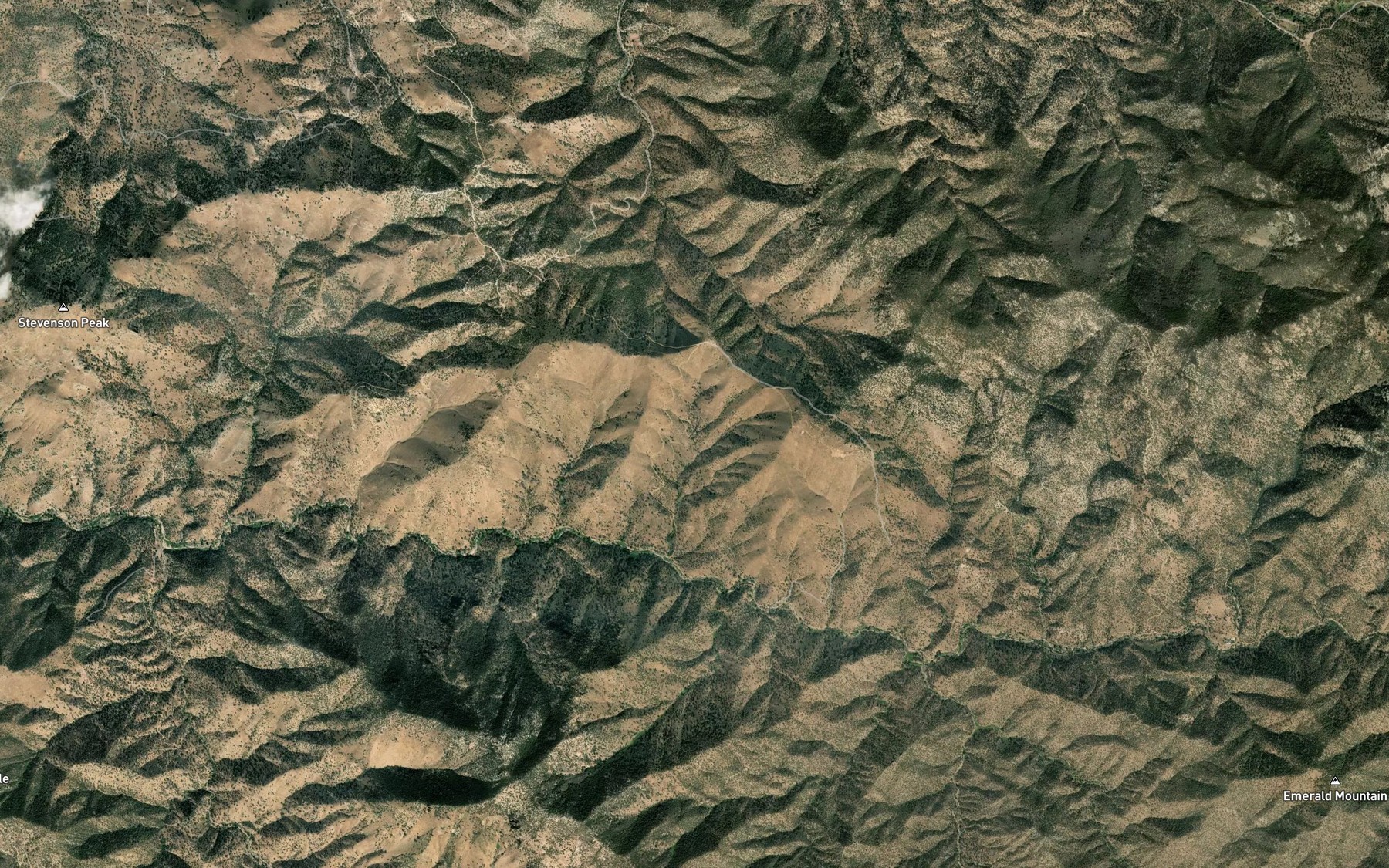 Satellite map of the Barrel Spring