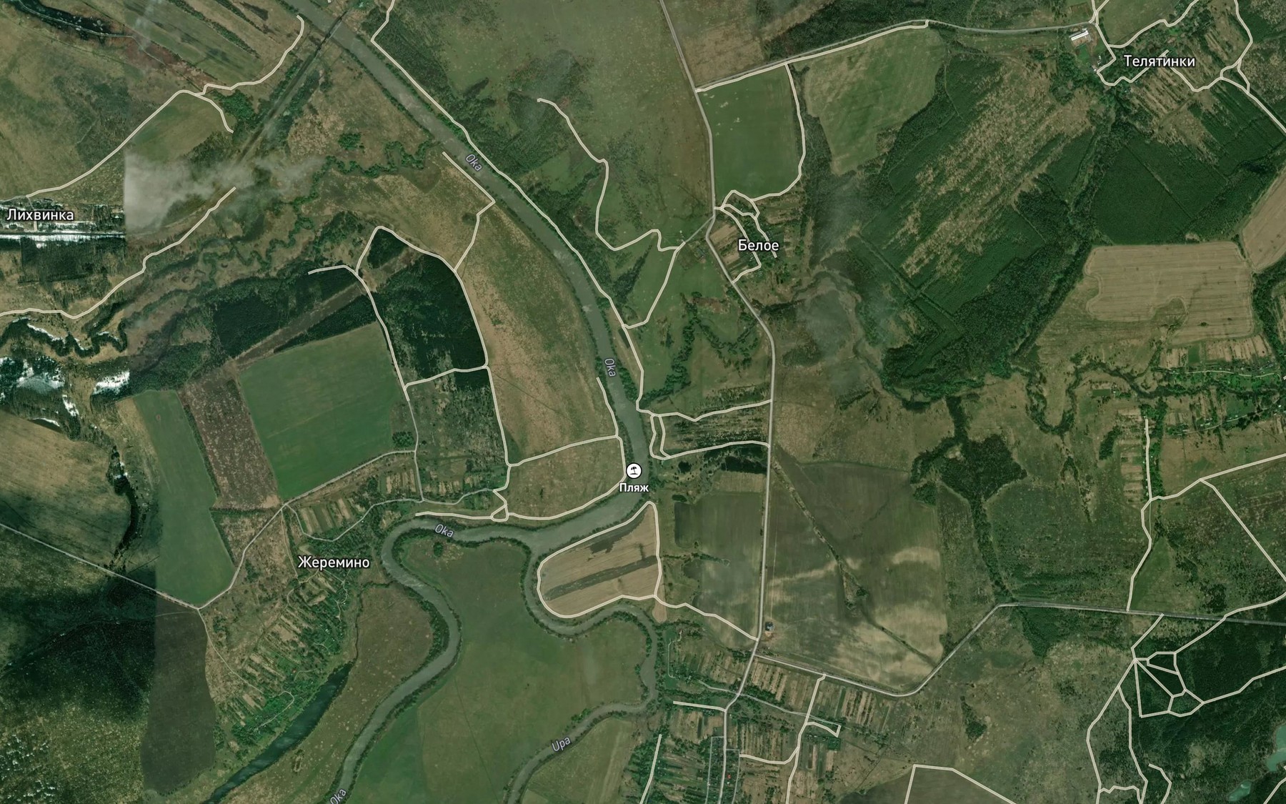 Satellite map of the Berezovka